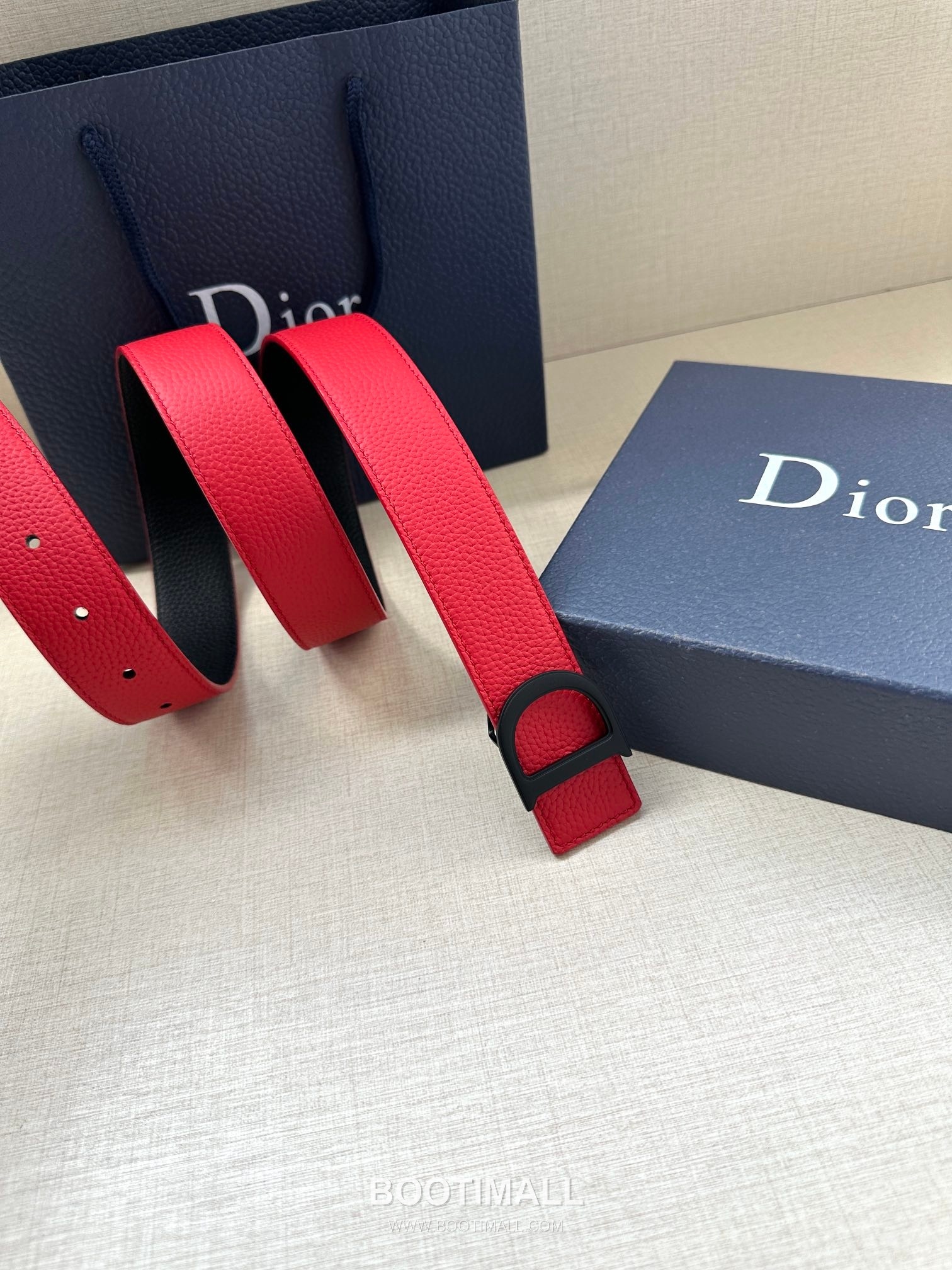 Dior Calfskin Grained Leather Reversible Belt with Logo Buckle Palladium 디올 카프스킨 그레인 레더 리버서블 벨트 로고 버클 황동 베이스 팔라듐 피니시 3.5cm 6