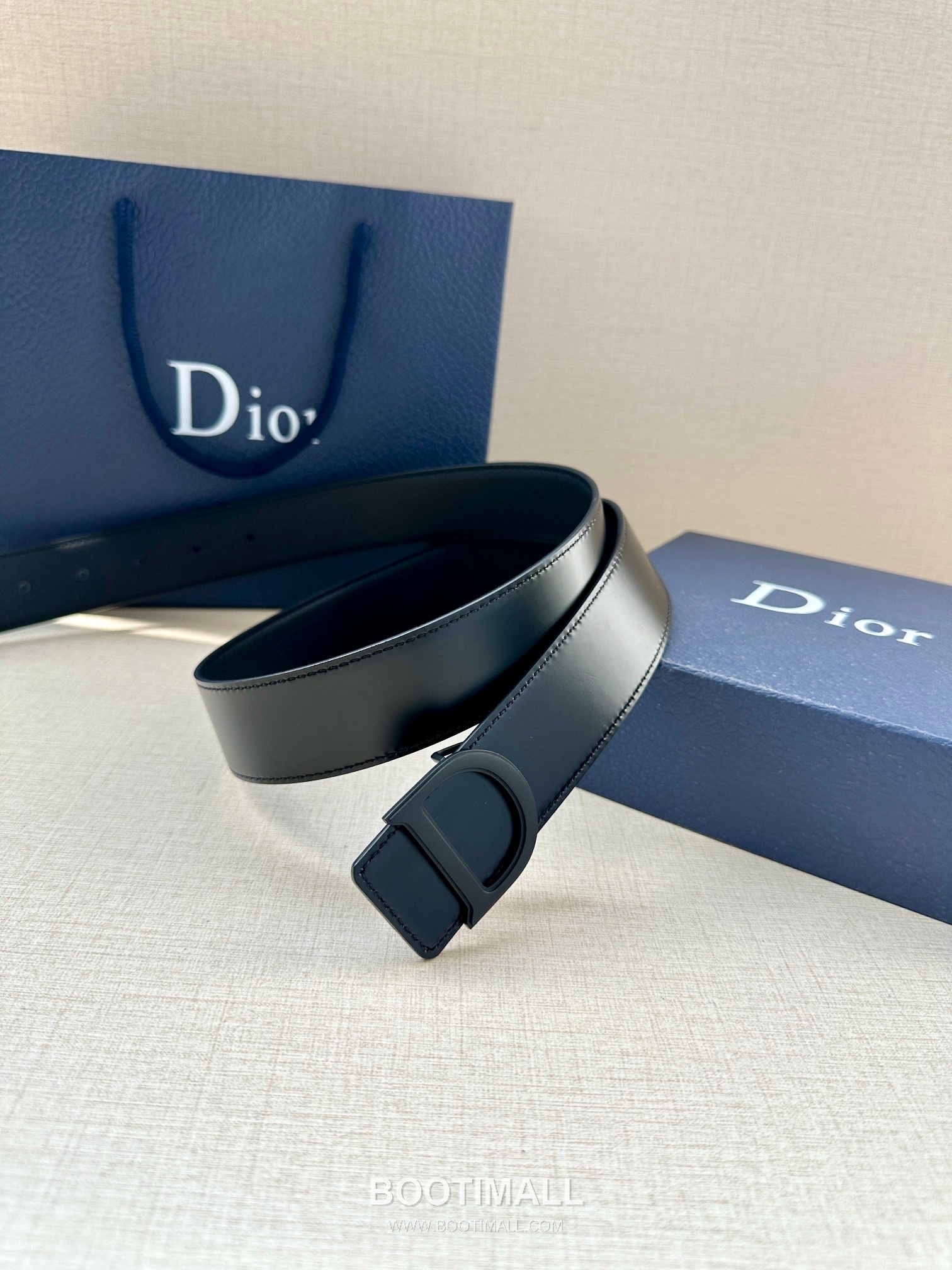 Dior Calfskin Grained Leather Reversible Belt with Logo Buckle Palladium 디올 카프스킨 그레인 레더 리버서블 벨트 로고 버클 황동 베이스 팔라듐 피니시 3.5cm 6