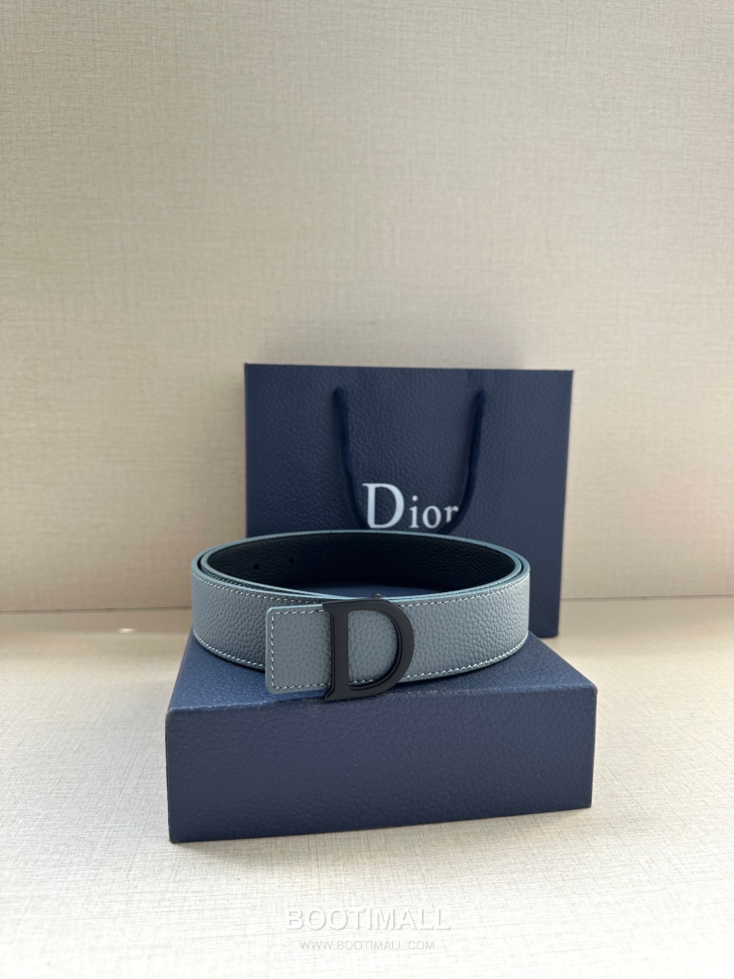 Dior Calfskin Grained Leather Reversible Belt with Logo Buckle Palladium 디올 카프스킨 그레인 레더 리버서블 벨트 로고 버클 황동 베이스 팔라듐 피니시 3.5cm 2