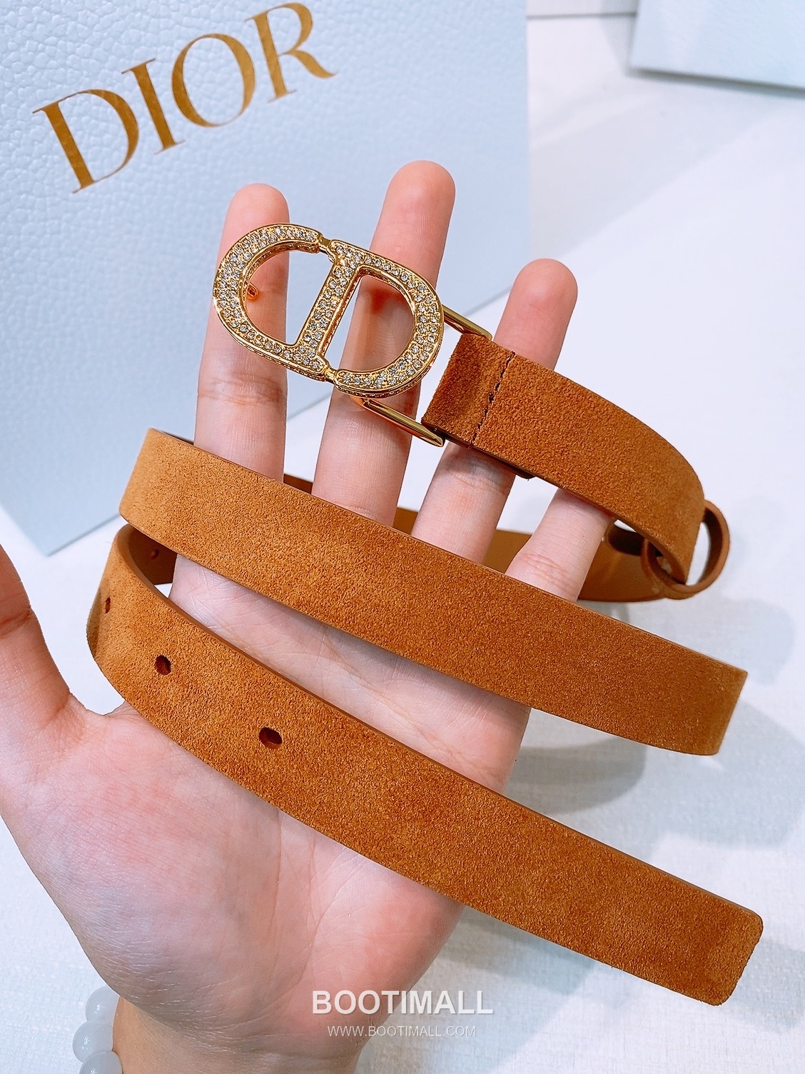 Dior Saddle Suede Calfskin Leather Belt with CD Buckle Gold-Plated 디올 새들 스웨이드 카프스킨 레더 벨트 CD 버클 황동 베이스 금도금 2.0cm 3