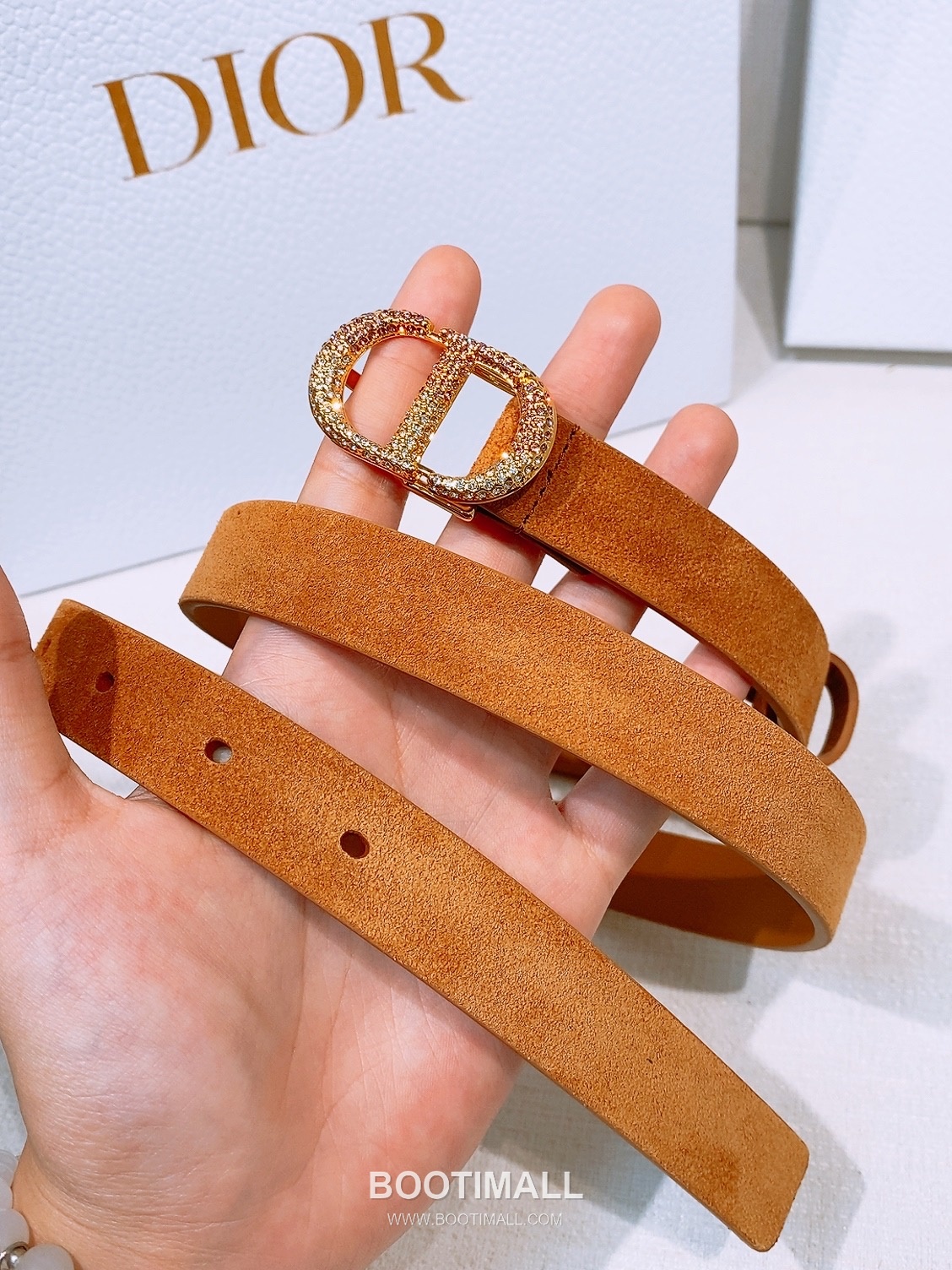 Dior Saddle Suede Calfskin Leather Belt with CD Buckle Gold-Plated 디올 새들 스웨이드 카프스킨 레더 벨트 CD 버클 황동 베이스 금도금 2.0cm 4