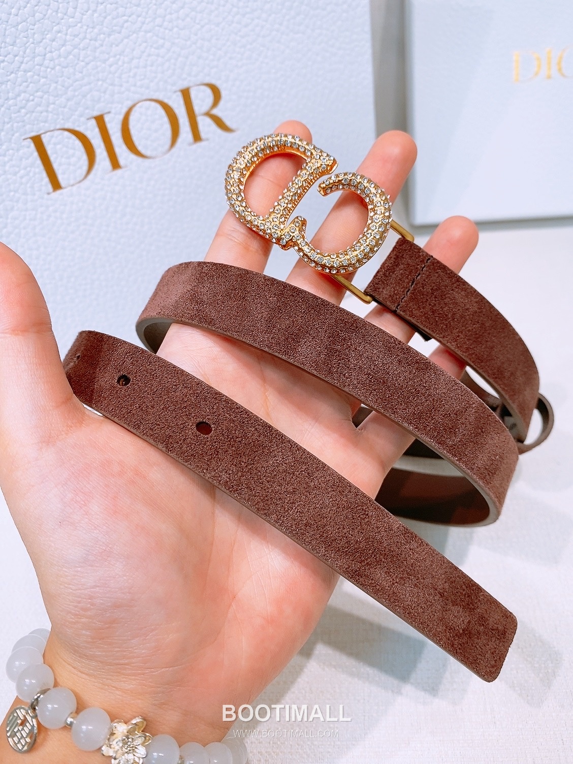 Dior Saddle Suede Calfskin Leather Belt with CD Buckle Gold-Plated 디올 새들 스웨이드 카프스킨 레더 벨트 CD 버클 황동 베이스 금도금 2.0cm 3