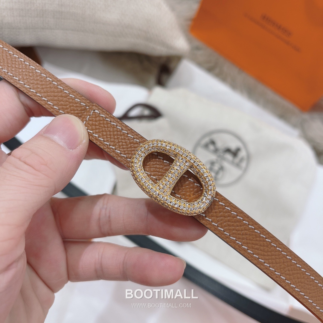 Hermes Constance Epsom Leather Reversible Belt with H Buckle Gold-Plated 에르메스 콘스탄스 엡송 레더 리버서블 벨트 H버클 황동 베이스 금도금 1.3cm 4