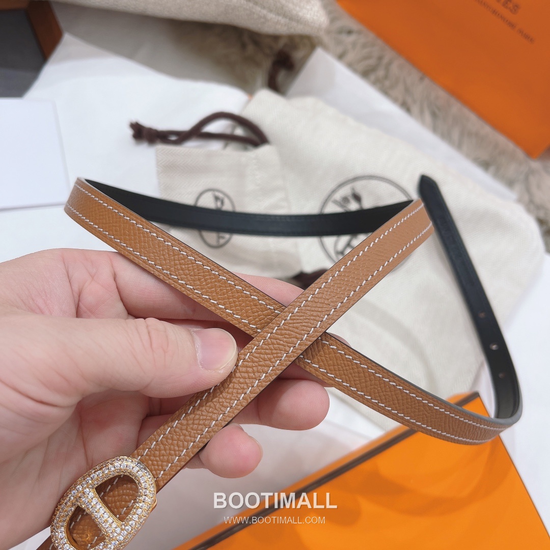 Hermes Constance Epsom Leather Reversible Belt with H Buckle Gold-Plated 에르메스 콘스탄스 엡송 레더 리버서블 벨트 H버클 황동 베이스 금도금 1.3cm 5