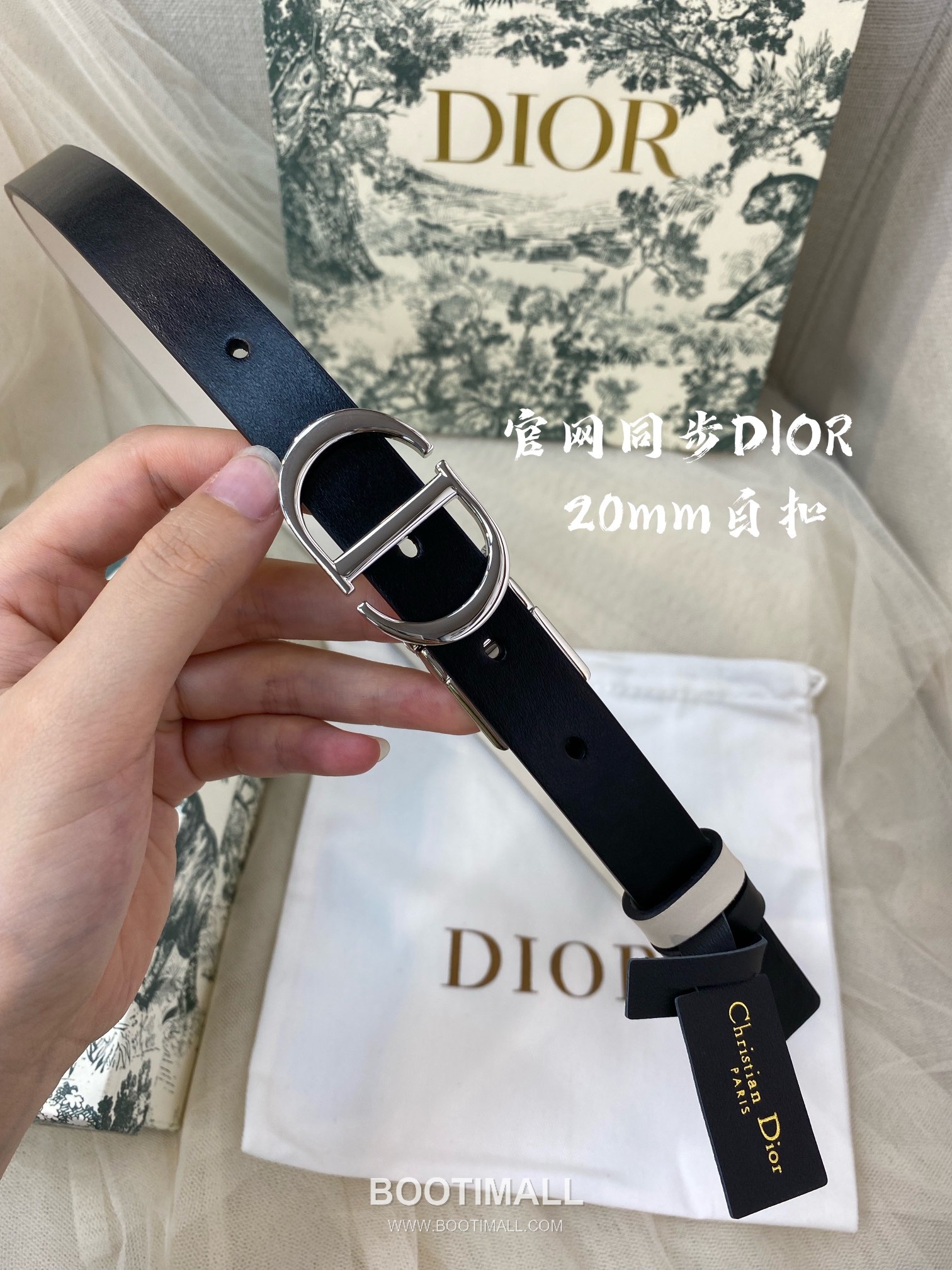 Dior Calfskin Leather Reversible Belt with Rotating Logo Buckle Palladium 디올 카프스킨 레더 리버서블 벨트 로테이팅 로고 버클 황동 베이스 팔라듐 피니시 3.0cm 4