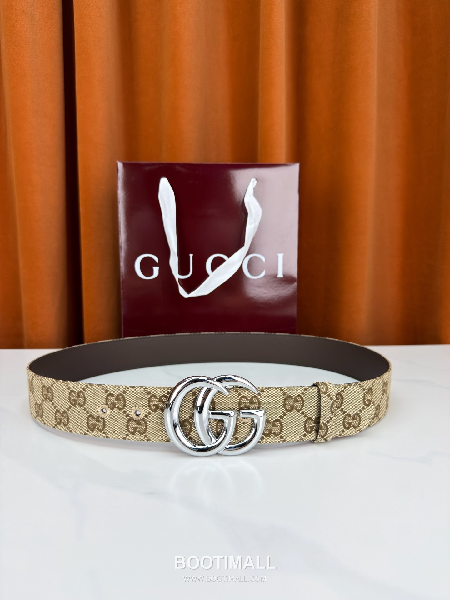 Gucci GG Jacquard Canvas Belt with Double G Buckle Gold-Plated 구찌 GG 자카드 캔버스 벨트 더블G 버클 황동 베이스 금도금 3.8cm 1