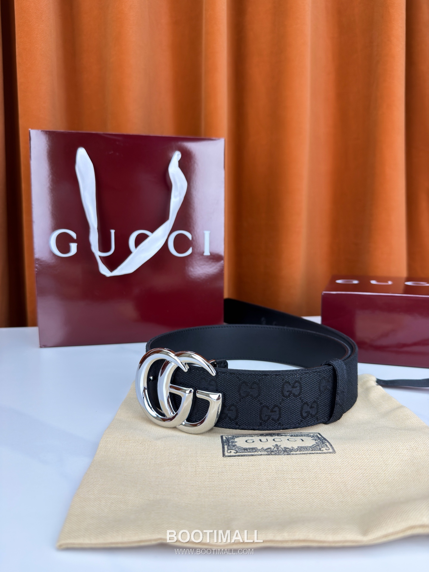 Gucci GG Jacquard Canvas Belt with Double G Buckle Gold-Plated 구찌 GG 자카드 캔버스 벨트 더블G 버클 황동 베이스 금도금 3.8cm 2
