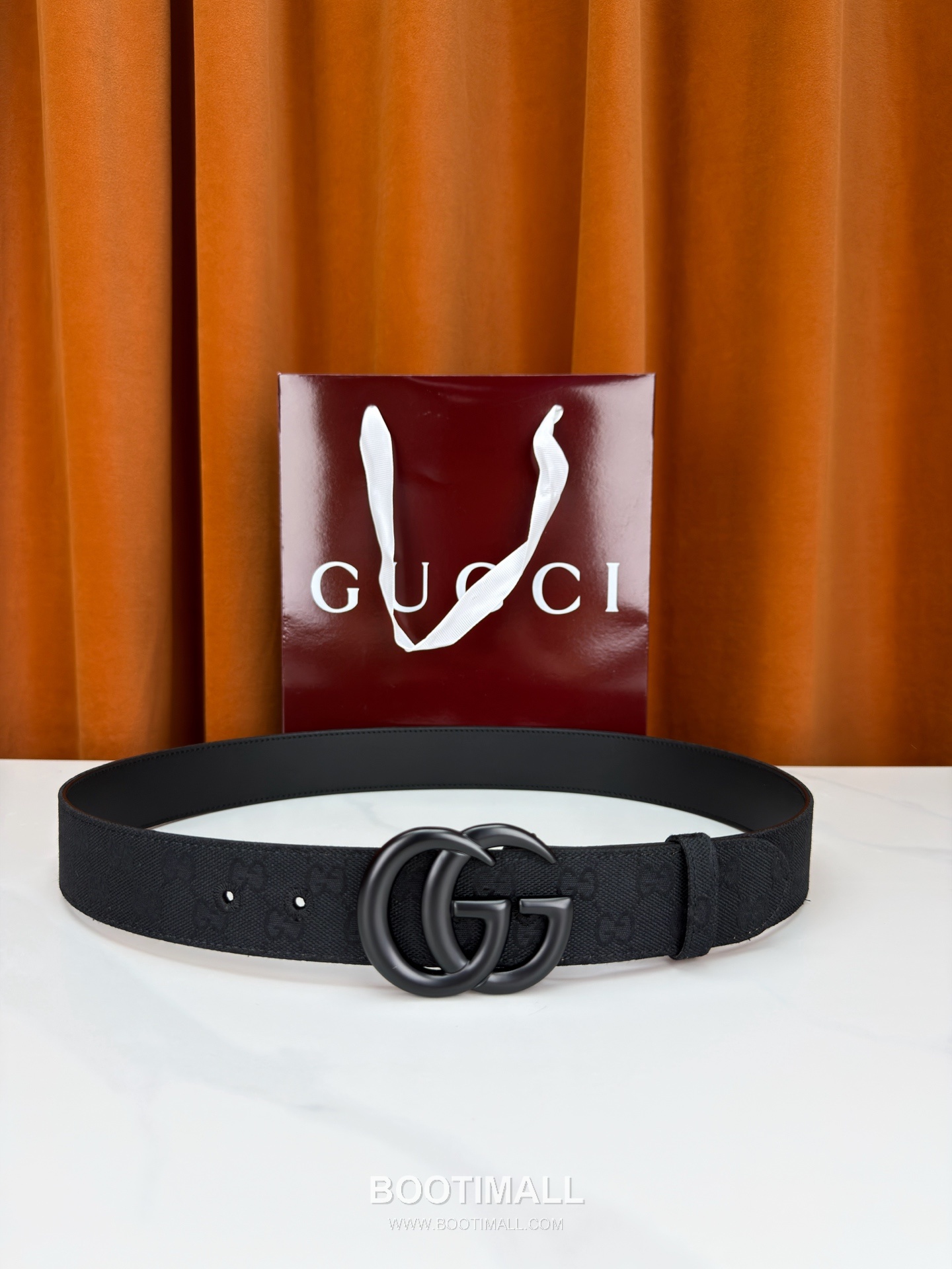Gucci GG Jacquard Canvas Belt with Double G Buckle Gold-Plated 구찌 GG 자카드 캔버스 벨트 더블G 버클 황동 베이스 금도금 3.8cm 1