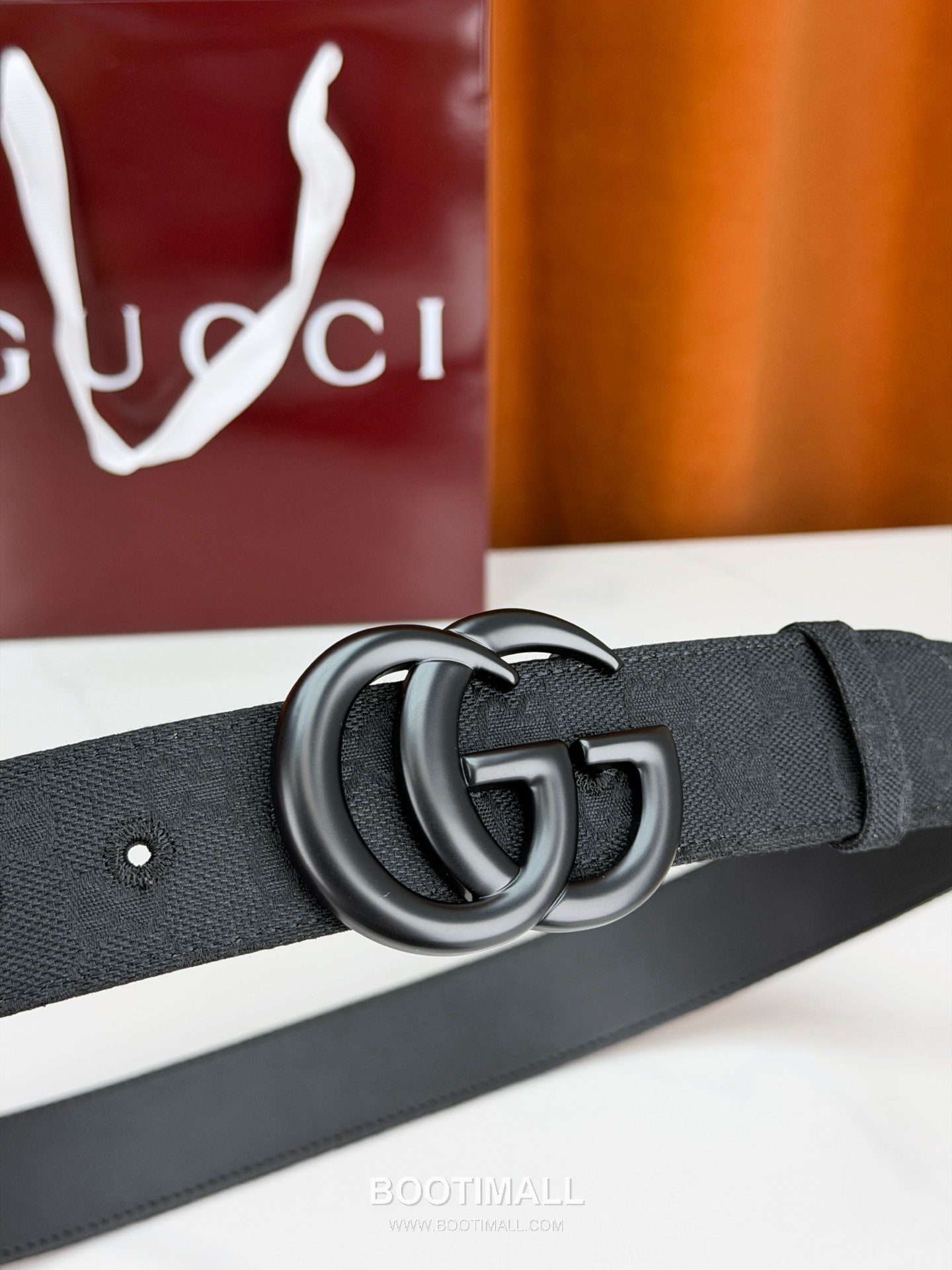 Gucci GG Jacquard Canvas Belt with Double G Buckle Gold-Plated 구찌 GG 자카드 캔버스 벨트 더블G 버클 황동 베이스 금도금 3.8cm 2