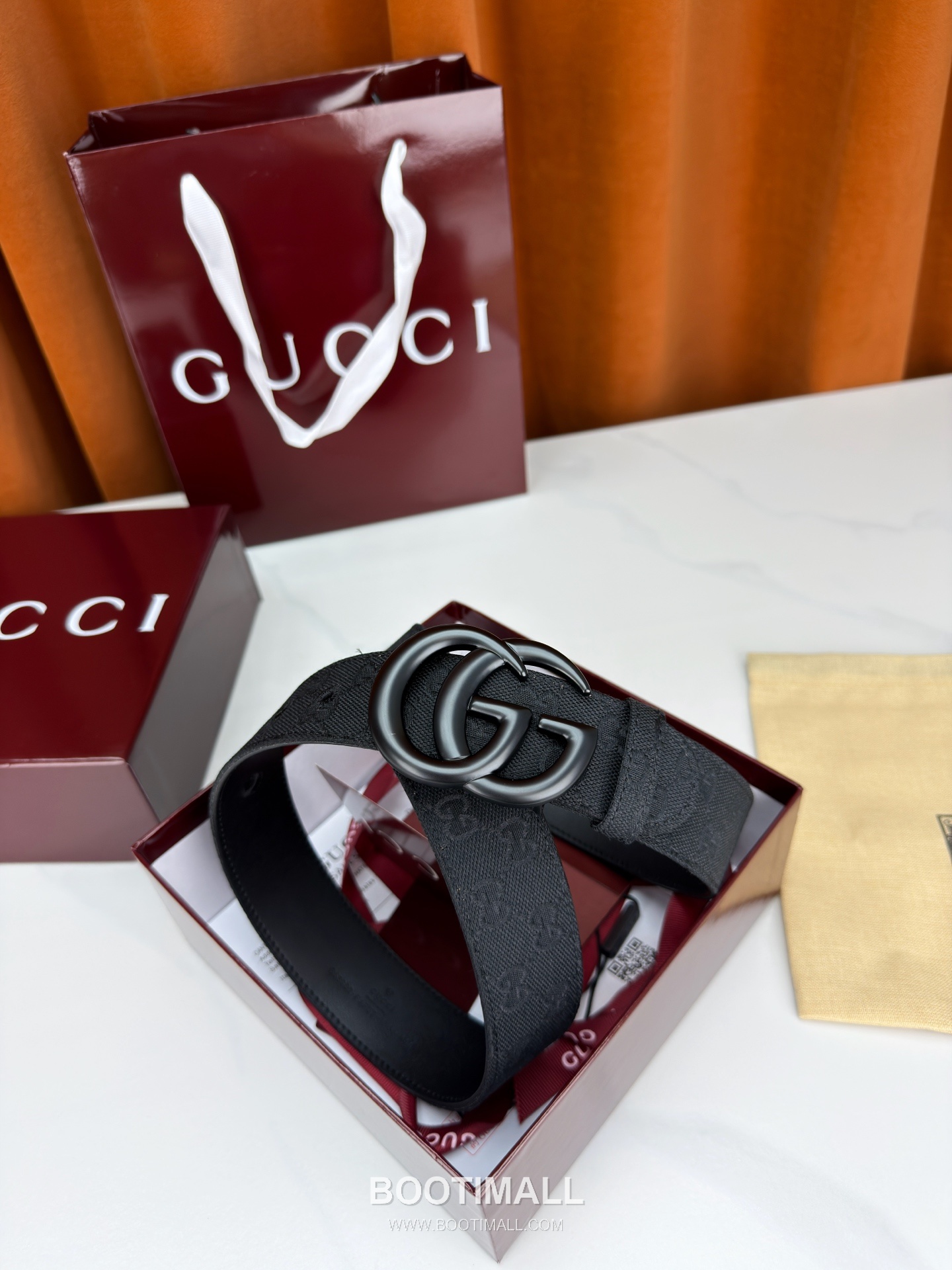 Gucci GG Jacquard Canvas Belt with Double G Buckle Gold-Plated 구찌 GG 자카드 캔버스 벨트 더블G 버클 황동 베이스 금도금 3.8cm 4