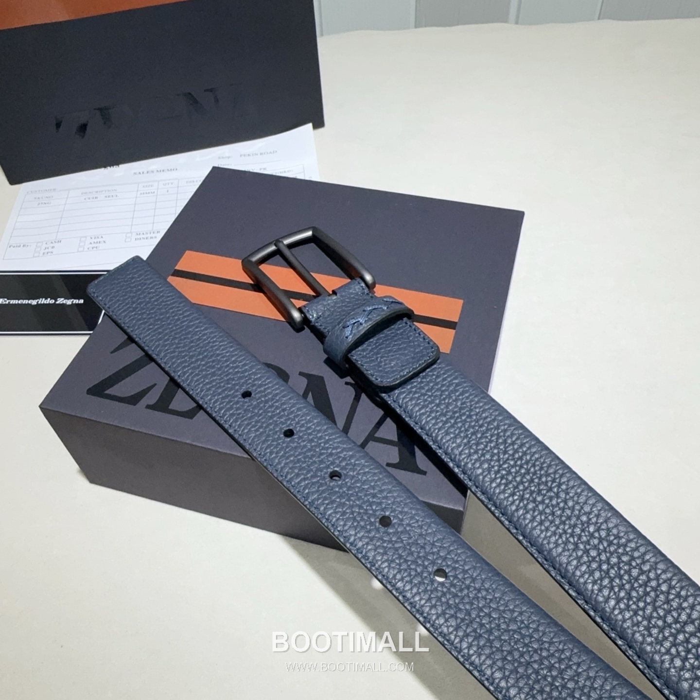 Zegna Suede Calfskin Leather Belt with Pin Buckle Palladium 제냐 스웨이드 카프스킨 레더 벨트 핀 버클 황동 베이스 팔라듐 피니시 3.2cm 4