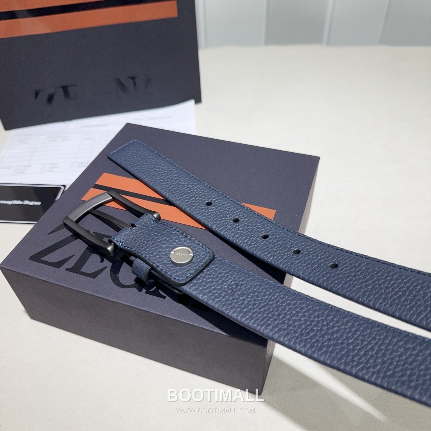 Zegna Suede Calfskin Leather Belt with Pin Buckle Palladium 제냐 스웨이드 카프스킨 레더 벨트 핀 버클 황동 베이스 팔라듐 피니시 3.2cm 5
