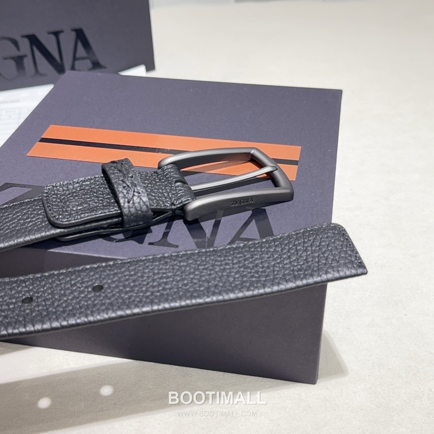 Zegna Suede Calfskin Leather Belt with Pin Buckle Palladium 제냐 스웨이드 카프스킨 레더 벨트 핀 버클 황동 베이스 팔라듐 피니시 3.2cm 6