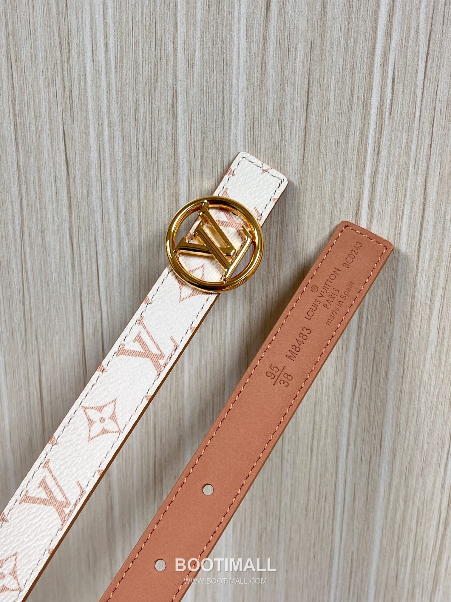 Louis Vuitton Monogram Canvas Calfskin Reversible Belt with LV Buckle Gold-Plated 루이비통 모노그램 캔버스 카프스킨 리버서블 벨트 LV 버클 황동 베이스 금도금 2.0cm 4