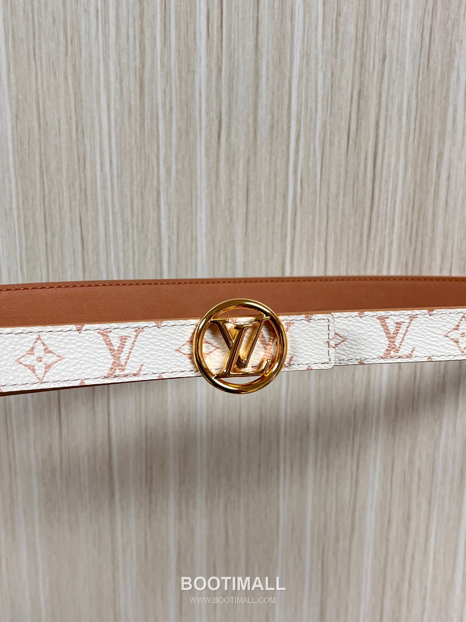Louis Vuitton Monogram Canvas Calfskin Reversible Belt with LV Buckle Gold-Plated 루이비통 모노그램 캔버스 카프스킨 리버서블 벨트 LV 버클 황동 베이스 금도금 2.0cm 6