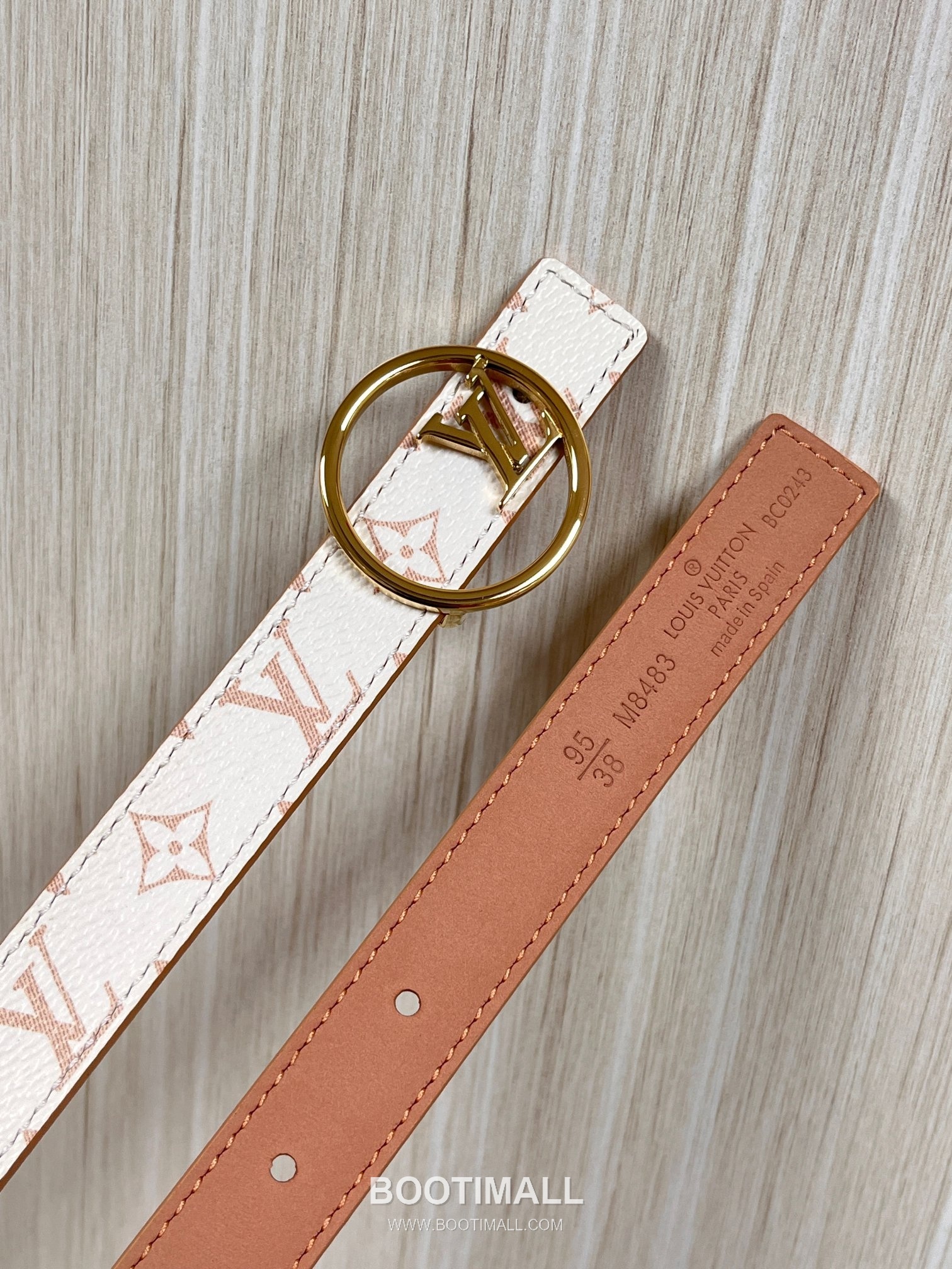 Louis Vuitton Monogram Canvas Calfskin Reversible Belt with LV Buckle Gold-Plated 루이비통 모노그램 캔버스 카프스킨 리버서블 벨트 LV 버클 황동 베이스 금도금 2.0cm 4