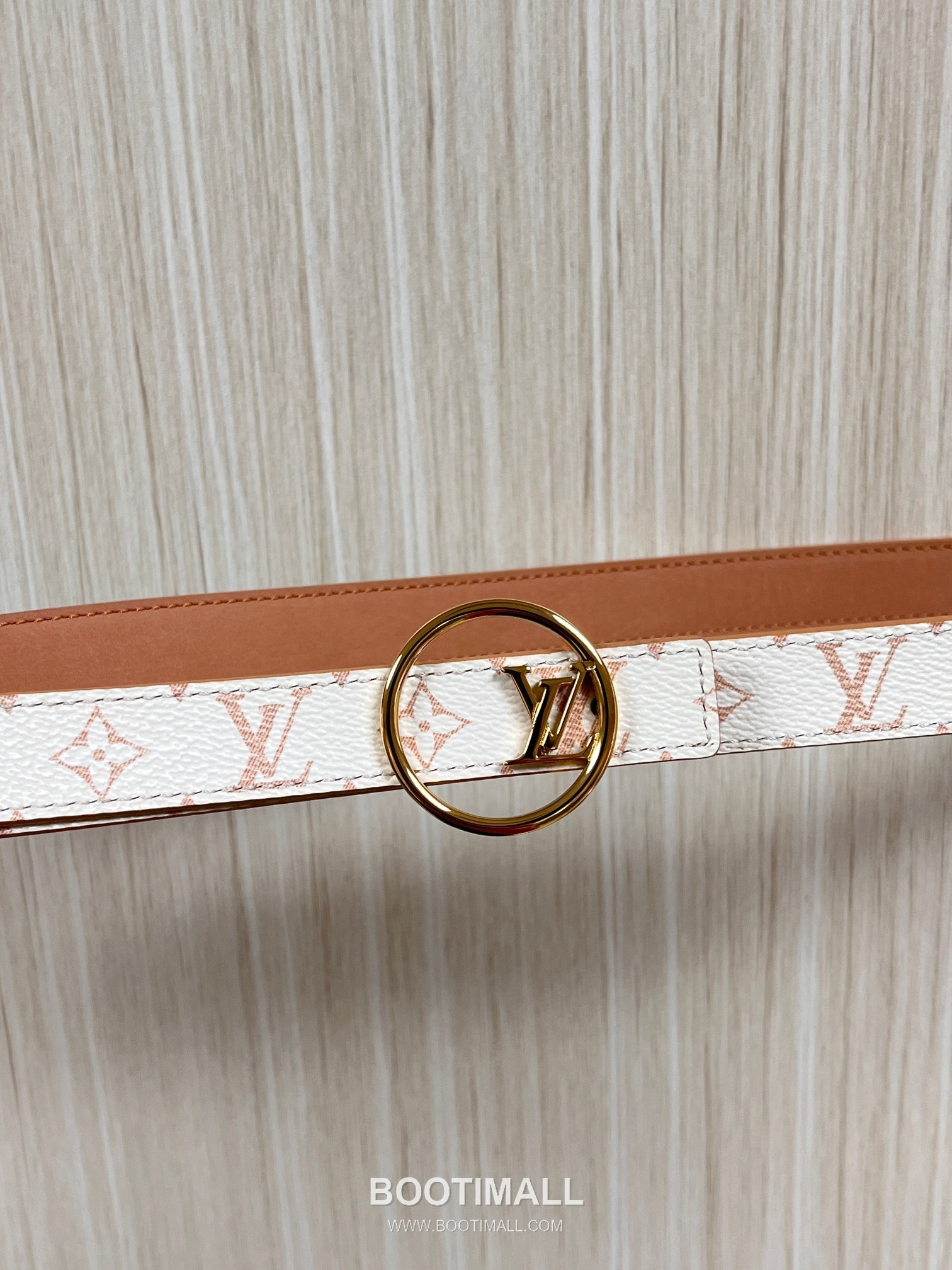 Louis Vuitton Monogram Canvas Calfskin Reversible Belt with LV Buckle Gold-Plated 루이비통 모노그램 캔버스 카프스킨 리버서블 벨트 LV 버클 황동 베이스 금도금 2.0cm 6