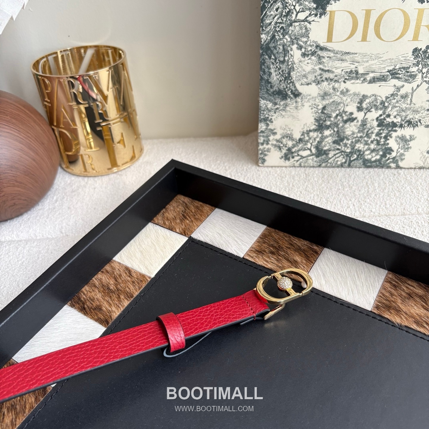 Dior Calfskin Leather Belt with Crystal CD Buckle Gold-Plated 디올 카프스킨 레더 벨트 크리스탈 CD 버클 황동 베이스 금도금 2.0cm 2