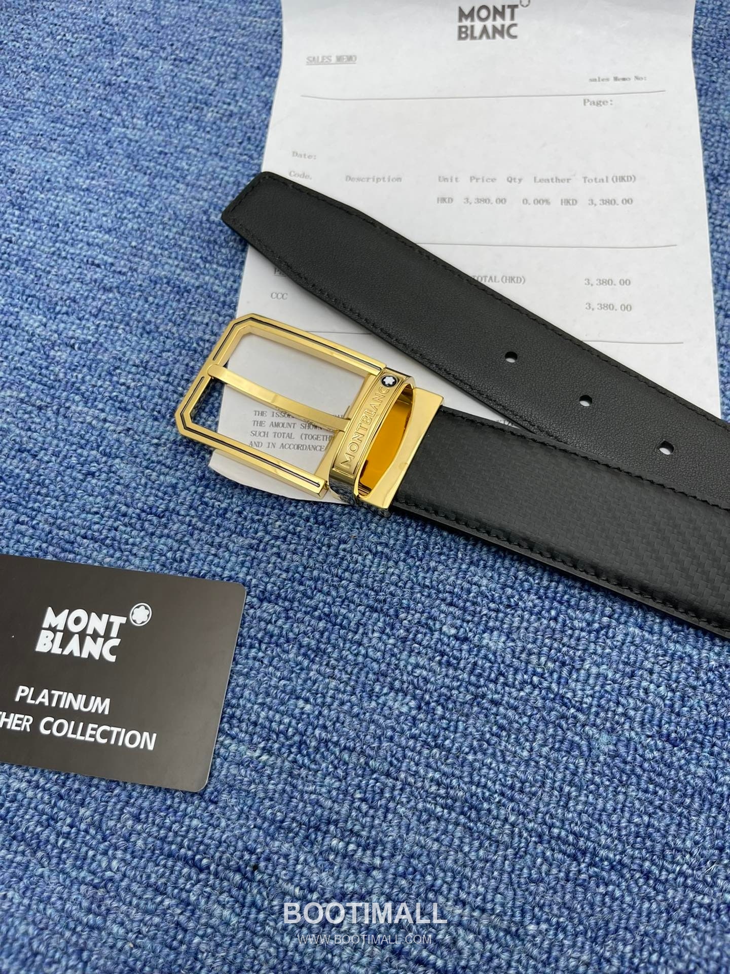 Montblanc Monogram Calfskin Leather Reversible Belt with Logo Buckle Palladium 몽블랑 모노그램 카프스킨 레더 리버서블 벨트 로고 버클 황동 베이스 팔라듐 피니시 3.5cm 6