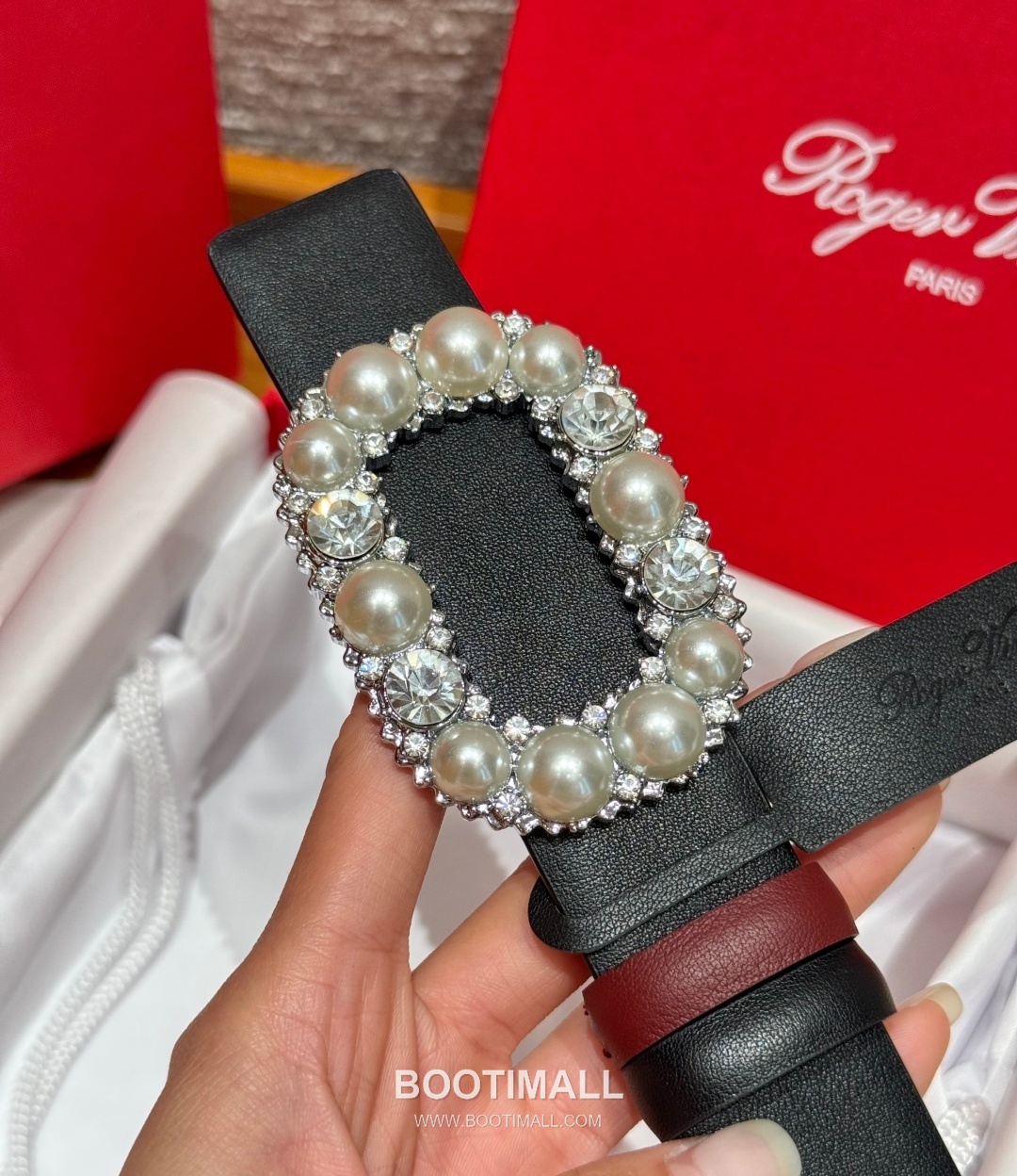 Roger Vivier Calfskin Leather Reversible Belt with Square Logo Buckle Gold-Plated 로저비비에 카프스킨 레더 리버서블 벨트 스퀘어 로고 버클 황동 베이스 금도금 3.0cm 7