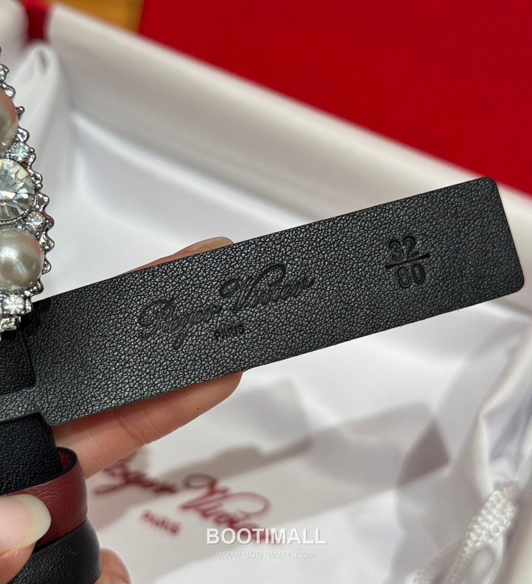 Roger Vivier Calfskin Leather Reversible Belt with Square Logo Buckle Gold-Plated 로저비비에 카프스킨 레더 리버서블 벨트 스퀘어 로고 버클 황동 베이스 금도금 3.0cm 9