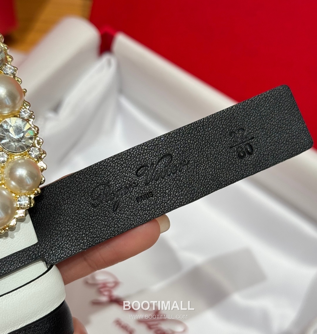 Roger Vivier Calfskin Leather Reversible Belt with Square Logo Buckle Gold-Plated 로저비비에 카프스킨 레더 리버서블 벨트 스퀘어 로고 버클 황동 베이스 금도금 3.0cm 9