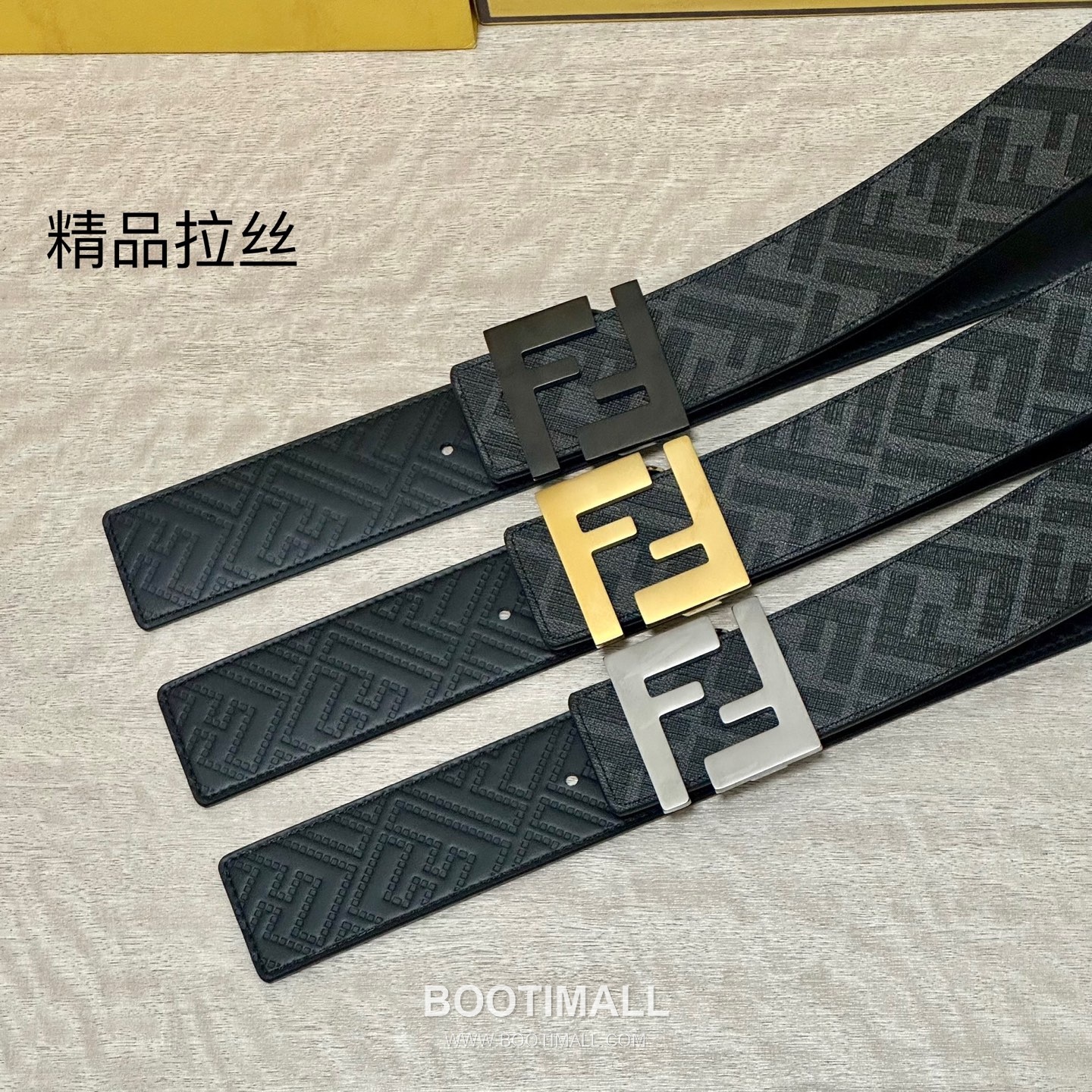 Fendi FF Cuoio Romano Calfskin Reversible Belt with FF Logo Buckle Palladium 펜디 FF 쿠오이오 로마노 카프스킨 리버서블 벨트 FF 로고 버클 황동 베이스 팔라듐 피니시 4.0cm 6
