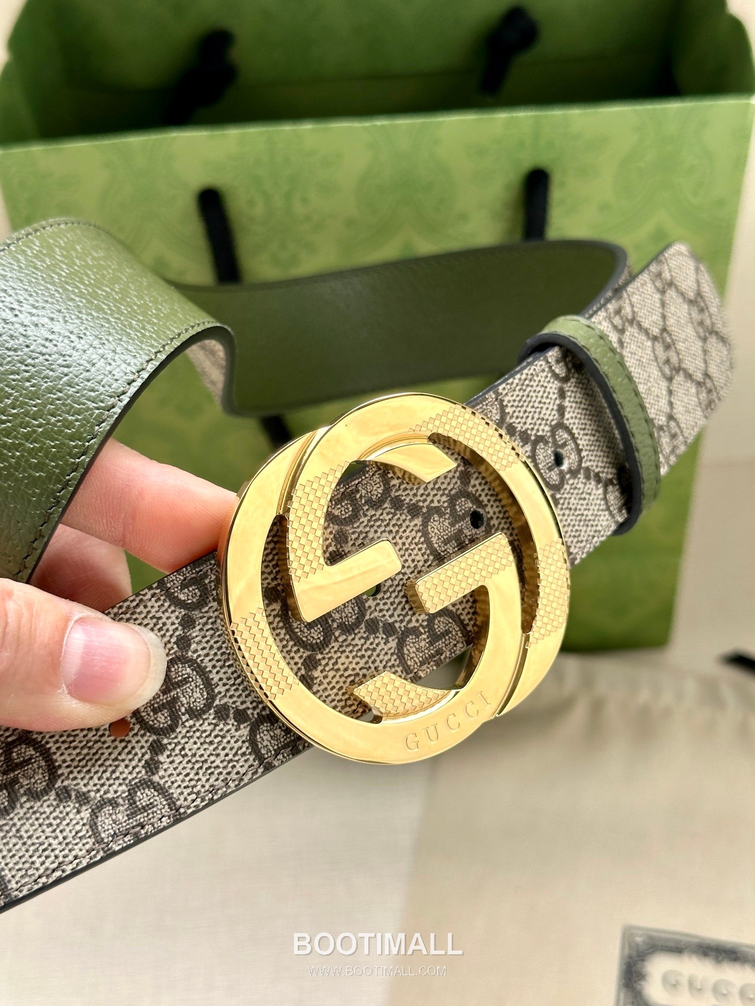Gucci GG Marmont GG Supreme Canvas Reversible Belt with Double G Buckle Palladium 구찌 GG 마몬트 GG 슈프림 캔버스 리버서블 벨트 더블G 버클 황동 베이스 팔라듐 피니시 3.8cm 3
