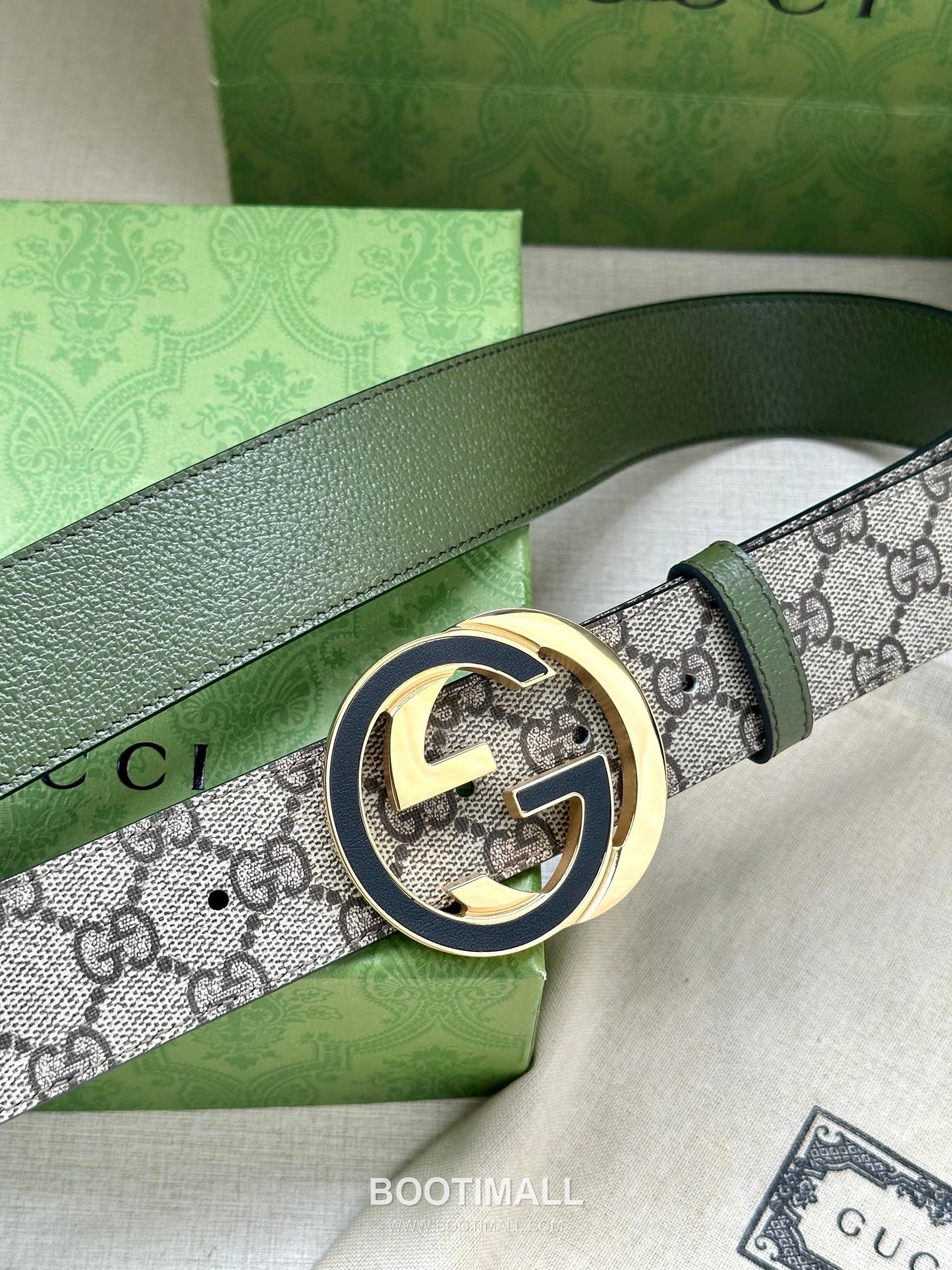 Gucci GG Marmont GG Supreme Canvas Reversible Belt with Double G Buckle Palladium 구찌 GG 마몬트 GG 슈프림 캔버스 리버서블 벨트 더블G 버클 황동 베이스 팔라듐 피니시 3.8cm 2