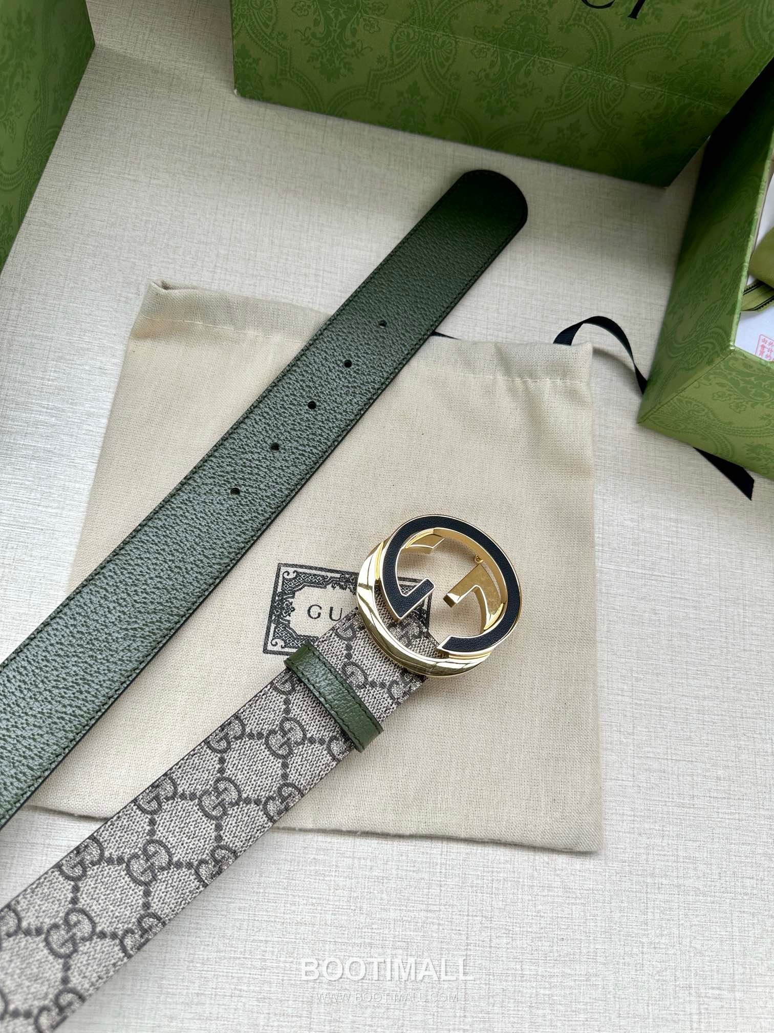 Gucci GG Marmont GG Supreme Canvas Reversible Belt with Double G Buckle Palladium 구찌 GG 마몬트 GG 슈프림 캔버스 리버서블 벨트 더블G 버클 황동 베이스 팔라듐 피니시 3.8cm 4