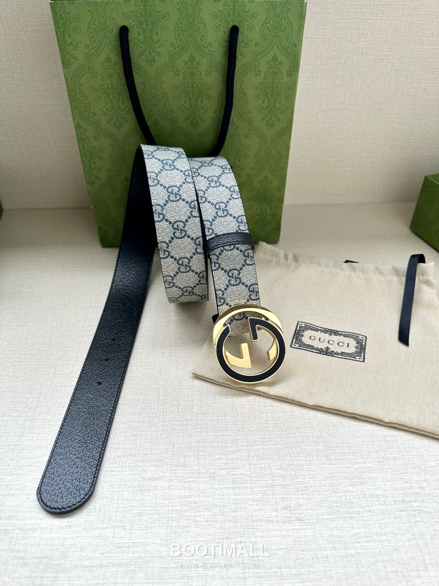 Gucci GG Marmont GG Supreme Canvas Reversible Belt with Double G Buckle Palladium 구찌 GG 마몬트 GG 슈프림 캔버스 리버서블 벨트 더블G 버클 황동 베이스 팔라듐 피니시 3.8cm 7