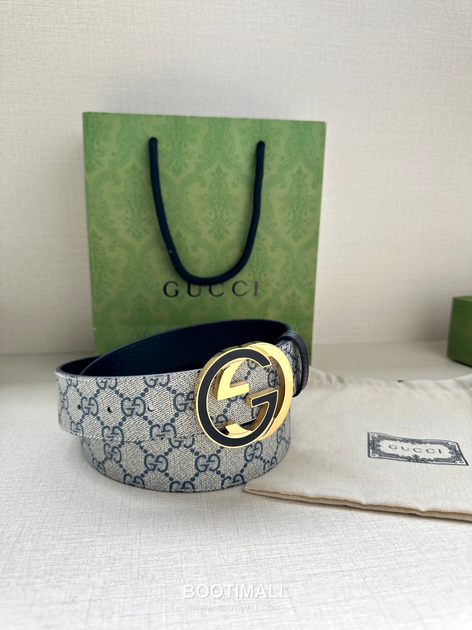 Gucci GG Marmont GG Supreme Canvas Reversible Belt with Double G Buckle Palladium 구찌 GG 마몬트 GG 슈프림 캔버스 리버서블 벨트 더블G 버클 황동 베이스 팔라듐 피니시 3.8cm 9