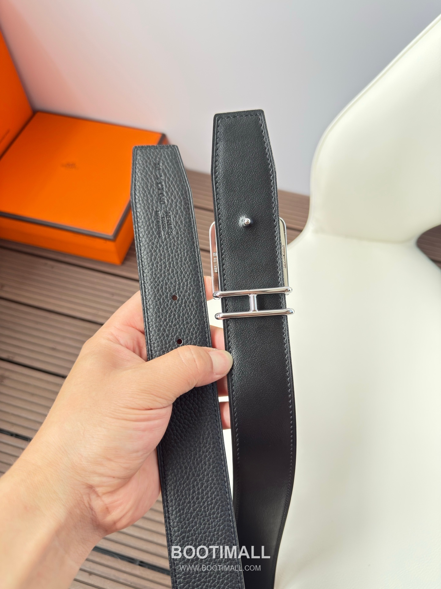 Hermes Constance Calfskin Leather Reversible Belt with H Buckle Palladium 에르메스 콘스탄스 카프스킨 레더 리버서블 벨트 H버클 스테인리스 스틸 팔라듐 피니시 3.8cm 6