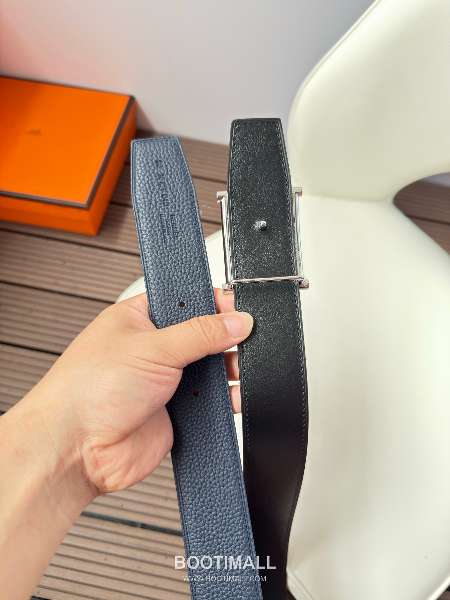 Hermes Constance Calfskin Leather Reversible Belt with H Buckle Palladium 에르메스 콘스탄스 카프스킨 레더 리버서블 벨트 H버클 스테인리스 스틸 팔라듐 피니시 3.8cm 6