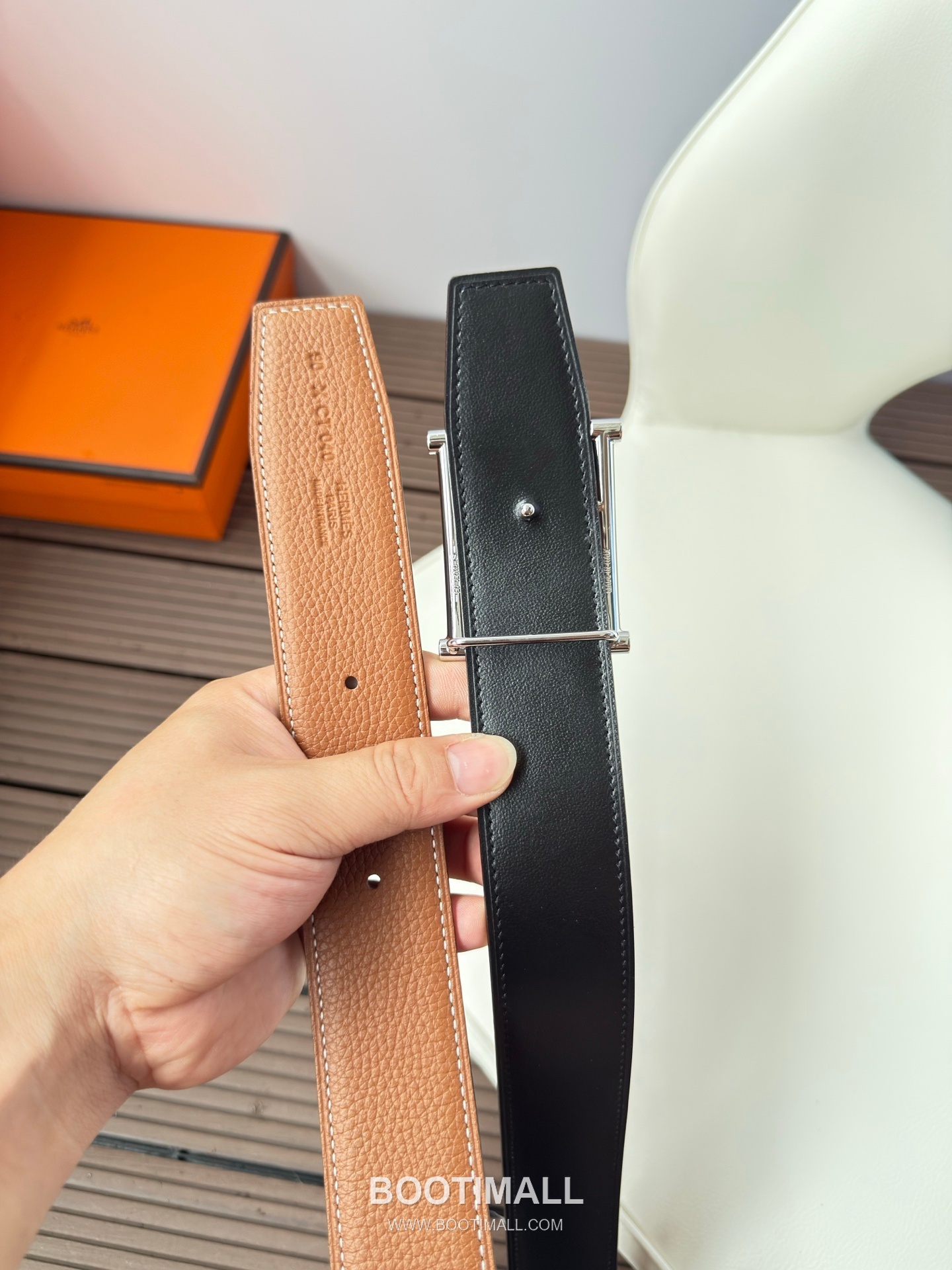 Hermes Constance Calfskin Leather Reversible Belt with H Buckle Palladium 에르메스 콘스탄스 카프스킨 레더 리버서블 벨트 H버클 스테인리스 스틸 팔라듐 피니시 3.8cm 6