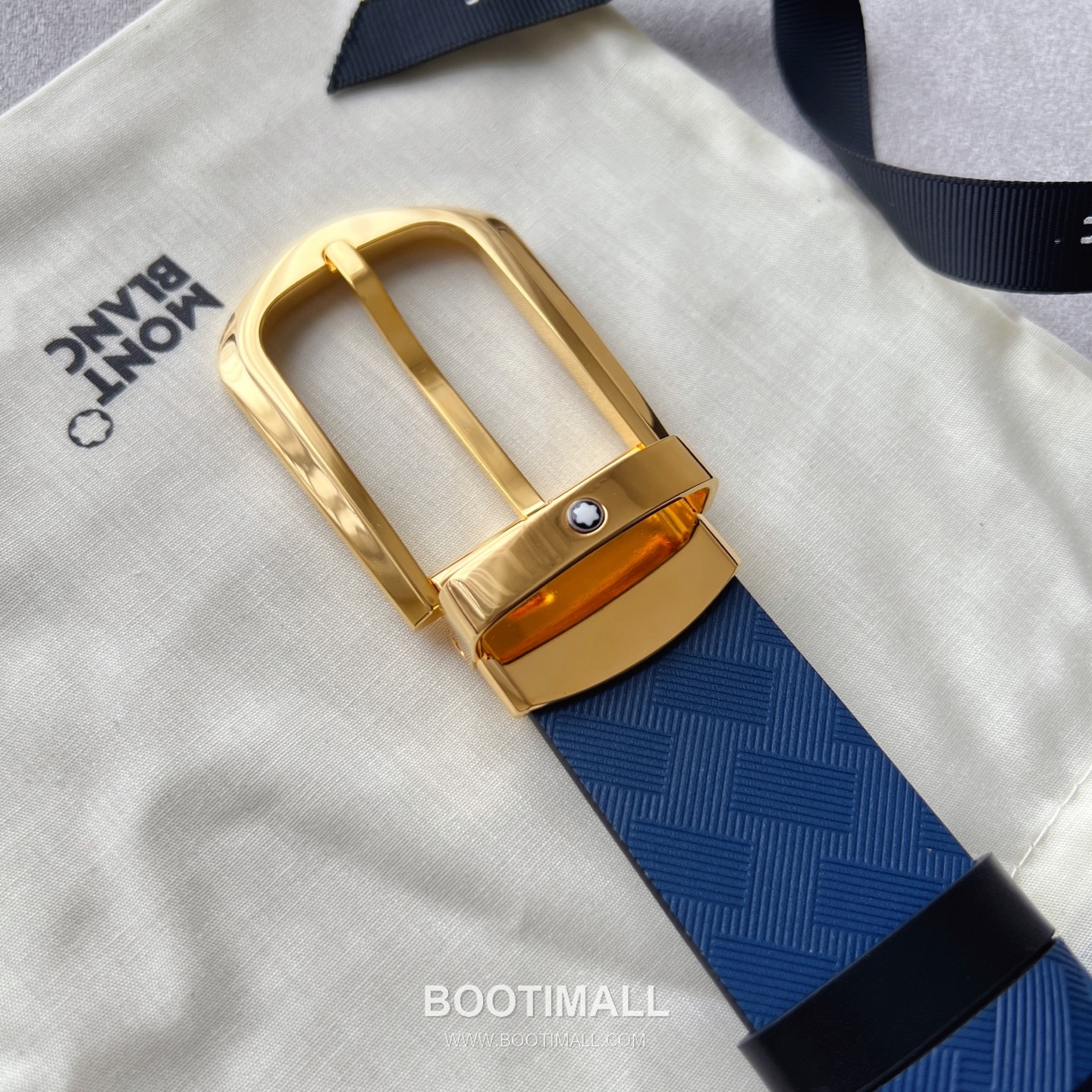 Montblanc Calfskin Grained Smooth Leather Reversible Belt with Star Logo Pin Buckle Palladium 몽블랑 카프스킨 그레인 스무스 레더 리버서블 벨트 스타 로고 핀 버클 황동 베이스 팔라듐 피니시 MB131188 3.5cm 3