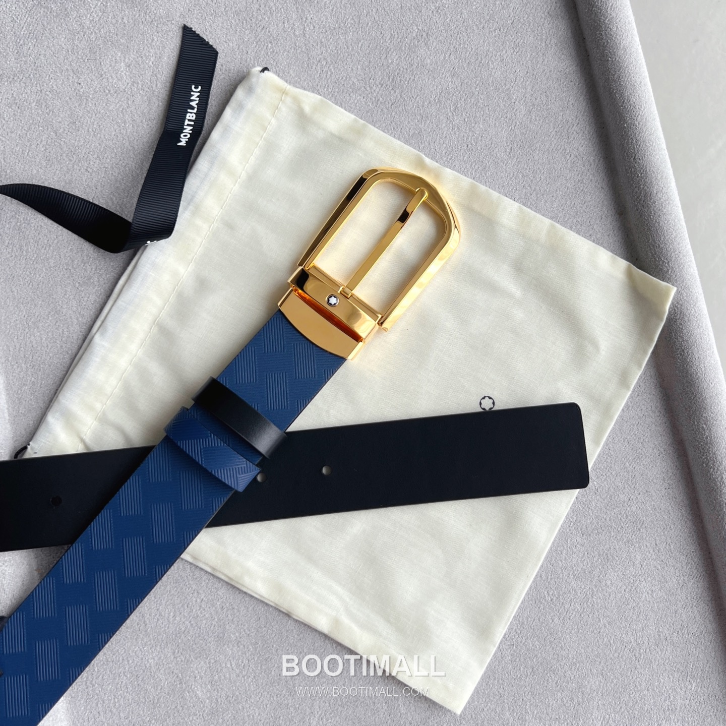 Montblanc Calfskin Grained Smooth Leather Reversible Belt with Star Logo Pin Buckle Palladium 몽블랑 카프스킨 그레인 스무스 레더 리버서블 벨트 스타 로고 핀 버클 황동 베이스 팔라듐 피니시 MB131188 3.5cm 7