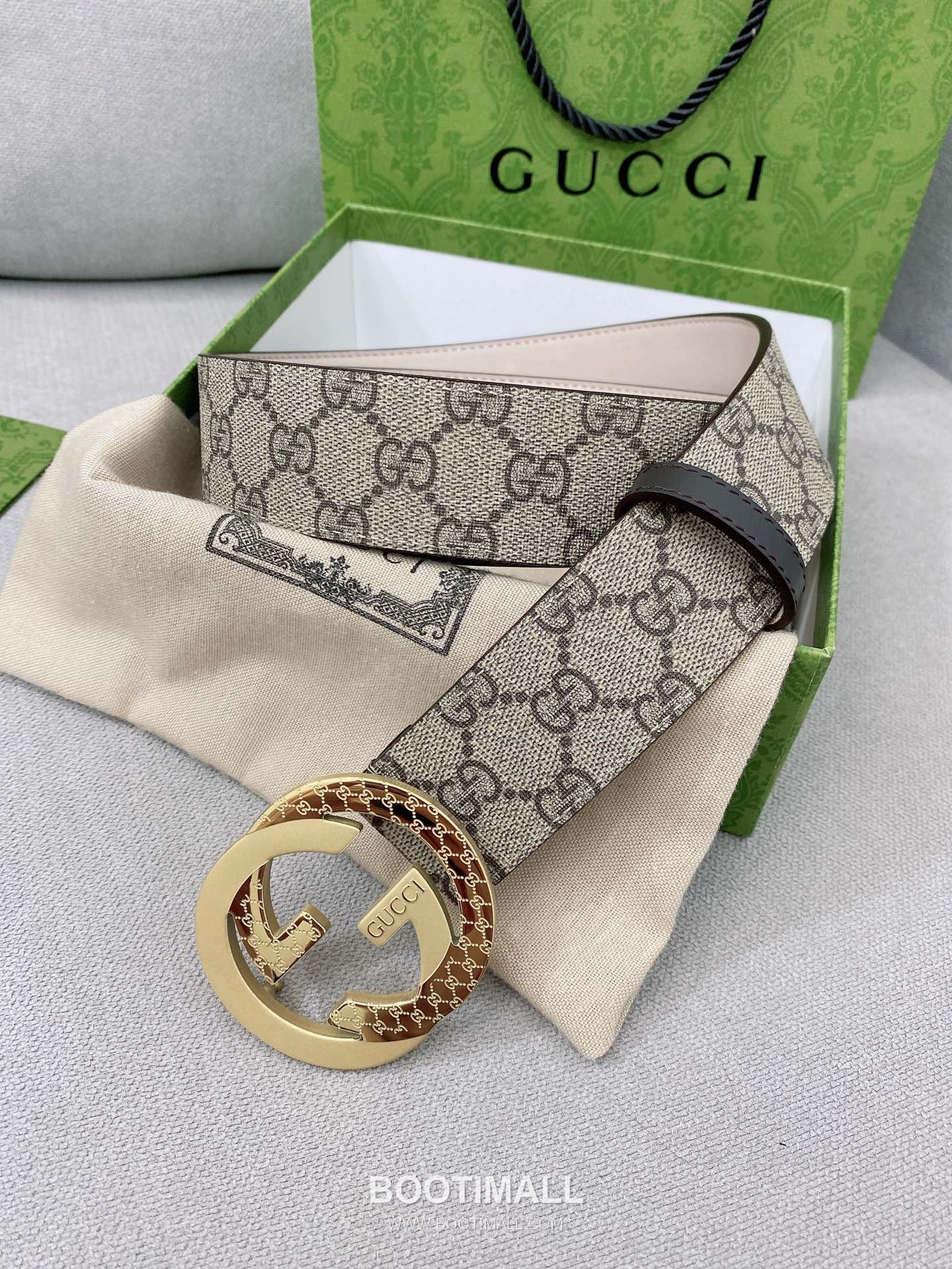 Gucci Calfskin Leather Belt with GG Logo Buckle Palladium 구찌 카프스킨 레더 벨트 GG 로고 버클 황동 베이스 팔라듐 피니시 4.0cm 5