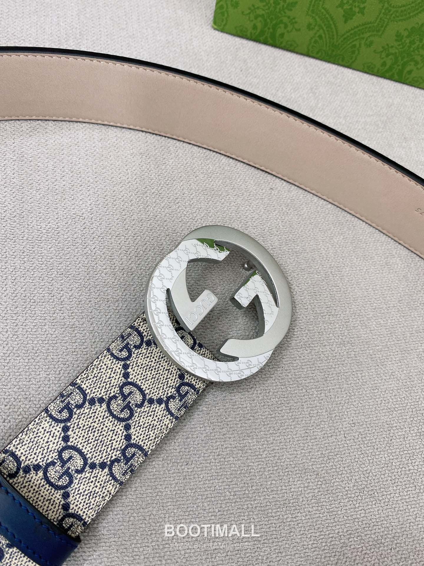 Gucci Calfskin Leather Belt with GG Logo Buckle Palladium 구찌 카프스킨 레더 벨트 GG 로고 버클 황동 베이스 팔라듐 피니시 4.0cm 7