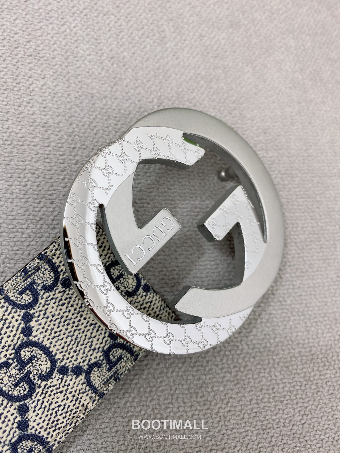 Gucci Calfskin Leather Belt with GG Logo Buckle Palladium 구찌 카프스킨 레더 벨트 GG 로고 버클 황동 베이스 팔라듐 피니시 4.0cm 8