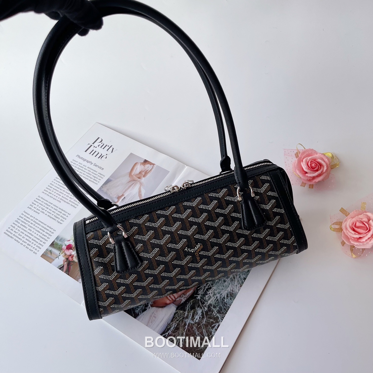 Goyard Bonbonniere Leather Baguette Shoulder Bag with Top Handle Strap 고야드 본보니에르 레더 바게트 숄더백 탑핸들 스트랩 30cm 3