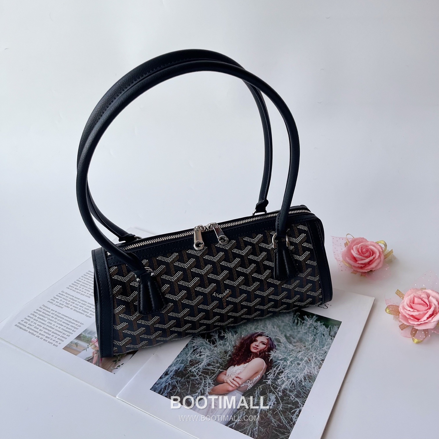 Goyard Bonbonniere Leather Baguette Shoulder Bag with Top Handle Strap 고야드 본보니에르 레더 바게트 숄더백 탑핸들 스트랩 30cm 6