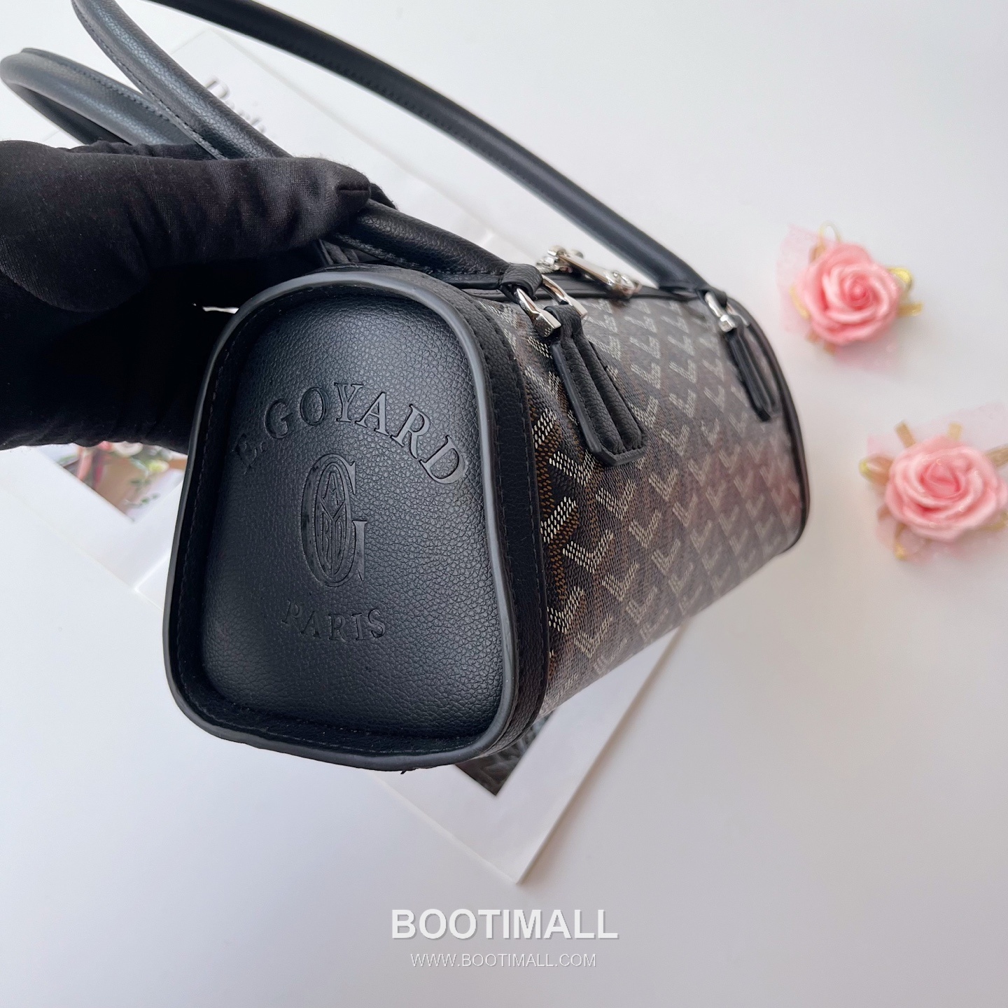 Goyard Bonbonniere Leather Baguette Shoulder Bag with Top Handle Strap 고야드 본보니에르 레더 바게트 숄더백 탑핸들 스트랩 30cm 9