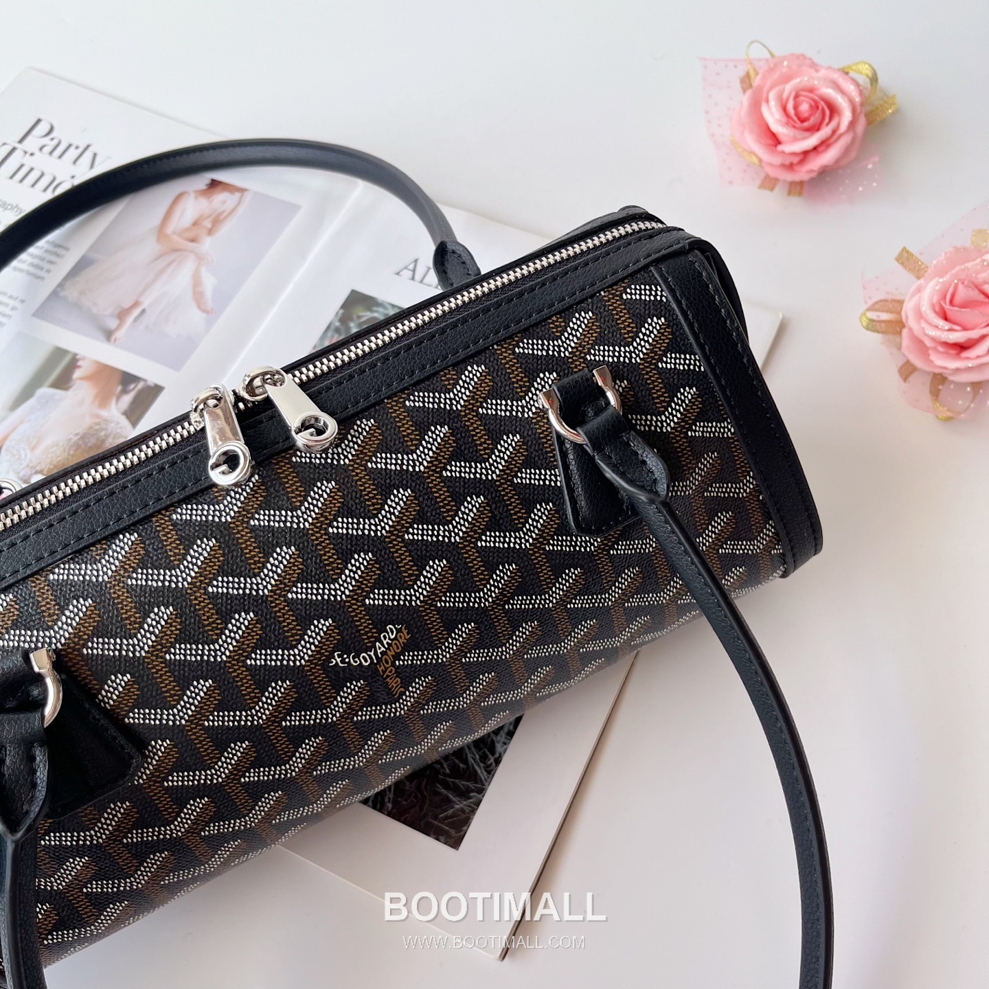 Goyard Bonbonniere Leather Baguette Shoulder Bag with Top Handle Strap 고야드 본보니에르 레더 바게트 숄더백 탑핸들 스트랩 30cm 11