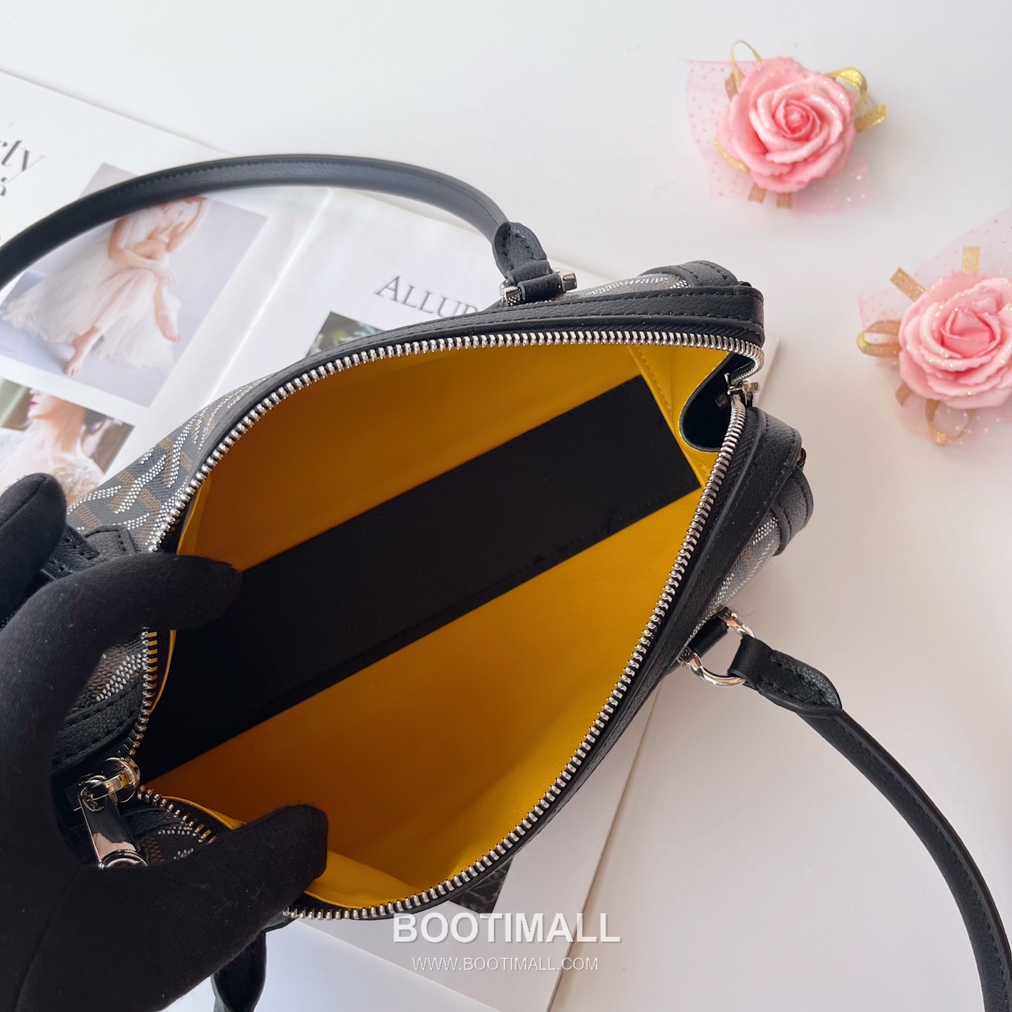 Goyard Bonbonniere Leather Baguette Shoulder Bag with Top Handle Strap 고야드 본보니에르 레더 바게트 숄더백 탑핸들 스트랩 30cm 13