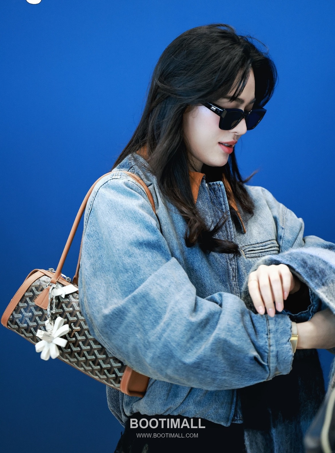 Goyard Bonbonniere Leather Baguette Shoulder Bag with Top Handle Strap 고야드 본보니에르 레더 바게트 숄더백 탑핸들 스트랩 30cm 1