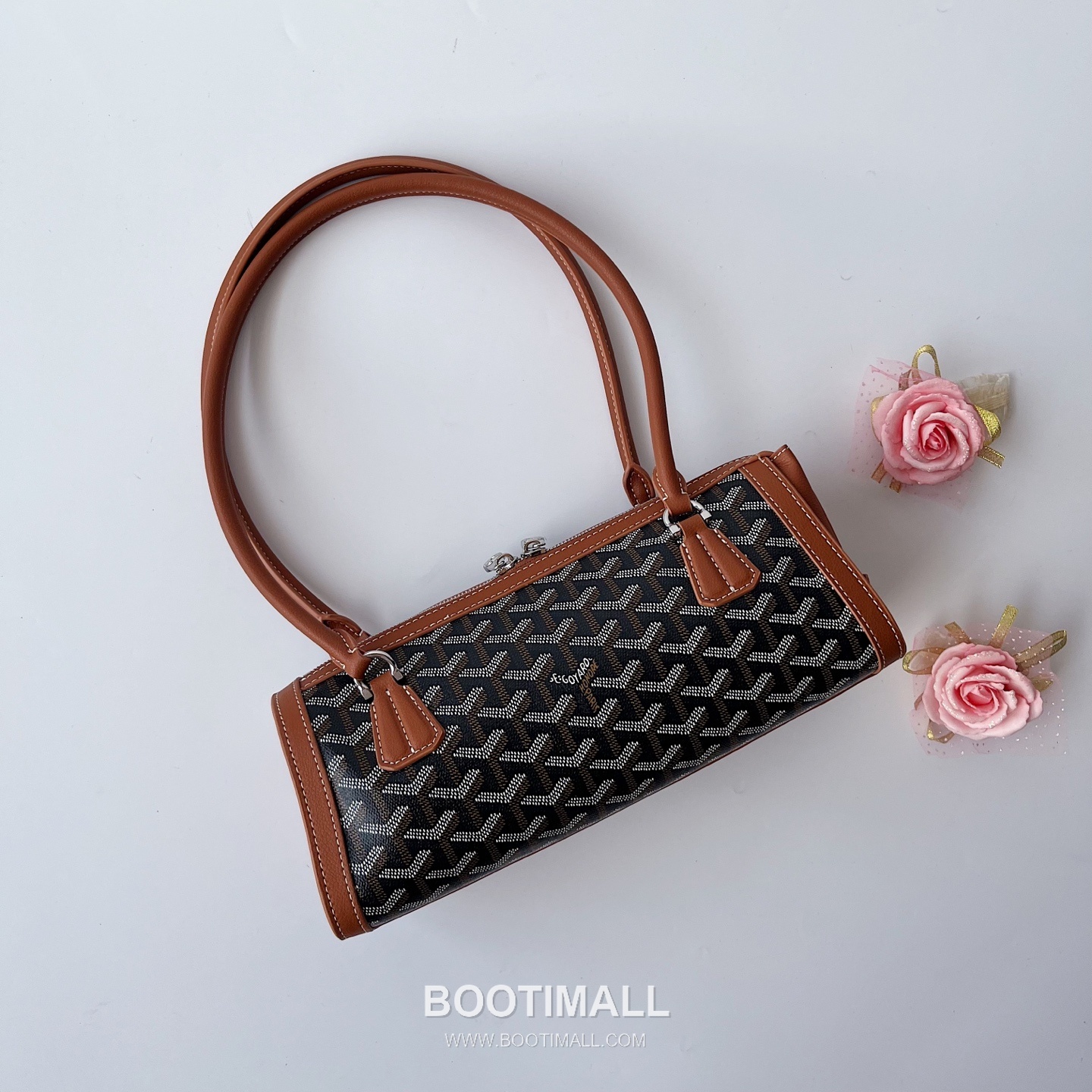 Goyard Bonbonniere Leather Baguette Shoulder Bag with Top Handle Strap 고야드 본보니에르 레더 바게트 숄더백 탑핸들 스트랩 30cm 3