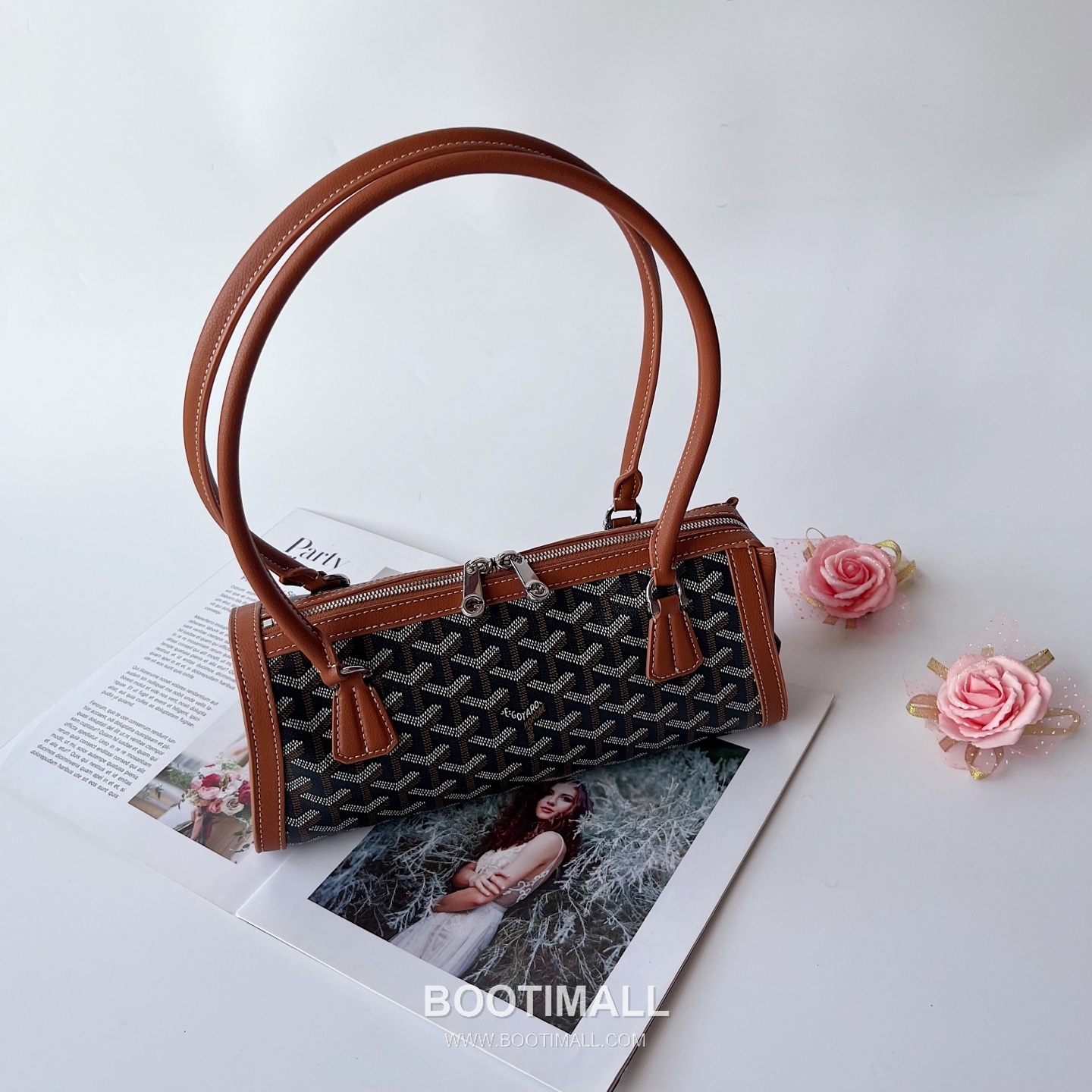 Goyard Bonbonniere Leather Baguette Shoulder Bag with Top Handle Strap 고야드 본보니에르 레더 바게트 숄더백 탑핸들 스트랩 30cm 4