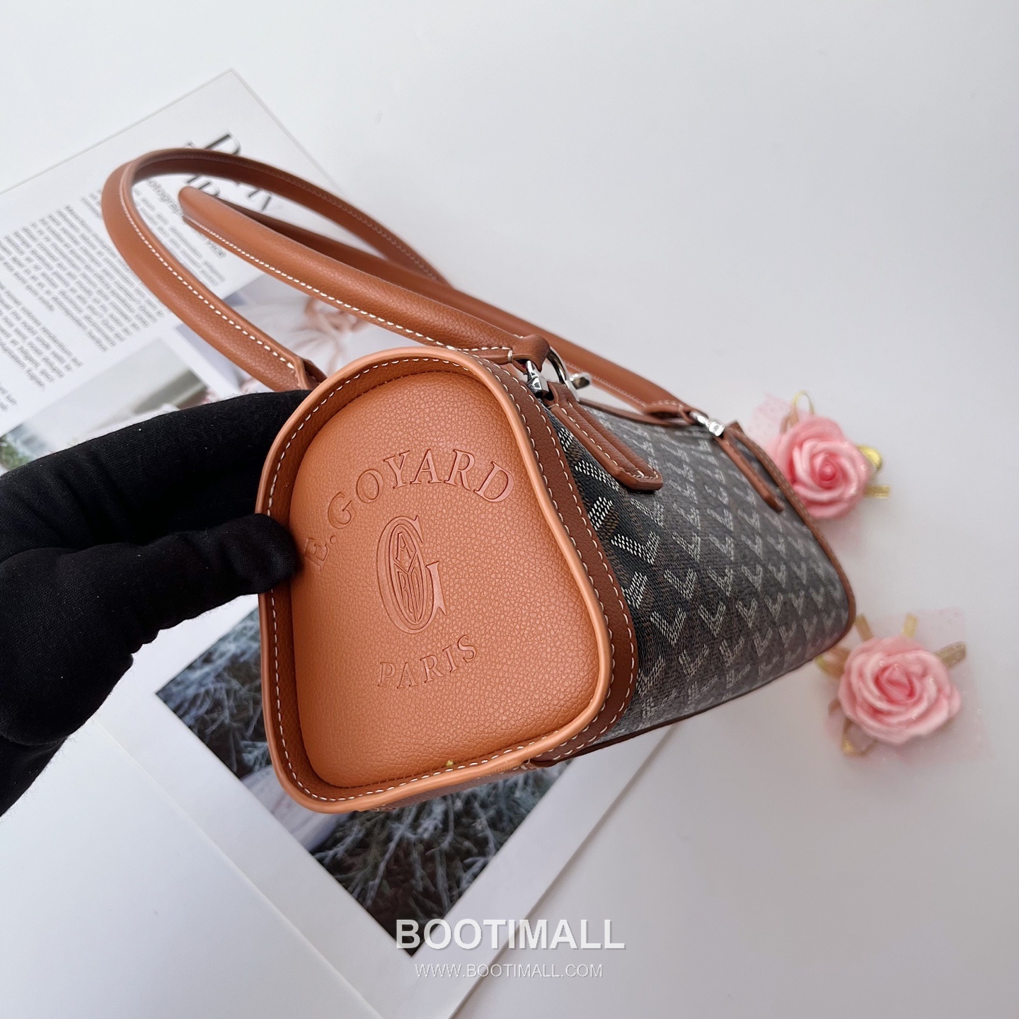 Goyard Bonbonniere Leather Baguette Shoulder Bag with Top Handle Strap 고야드 본보니에르 레더 바게트 숄더백 탑핸들 스트랩 30cm 7