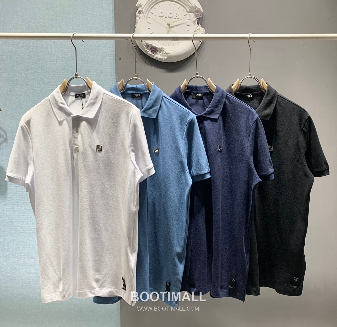 Fendi SS26 Metal FF Logo Piqué Cotton Polo Shirt 펜디 SS26 메탈 FF 로고 피케 코튼 폴로 셔츠 7